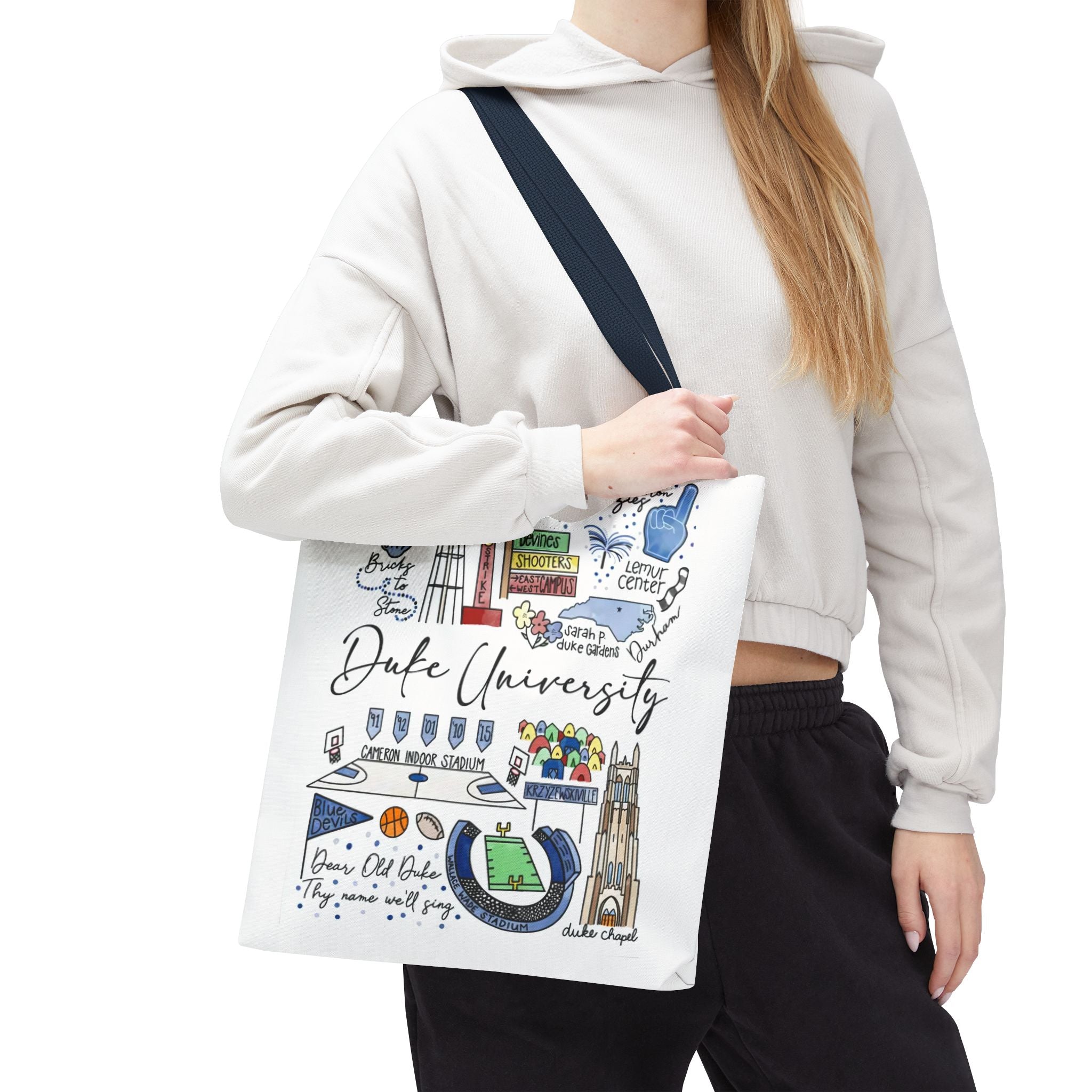 Duke University Tote Bag, College Spirit Bag, Campus Life Accessory, School Pride Gift, Eco-Friendly Shopping Bag