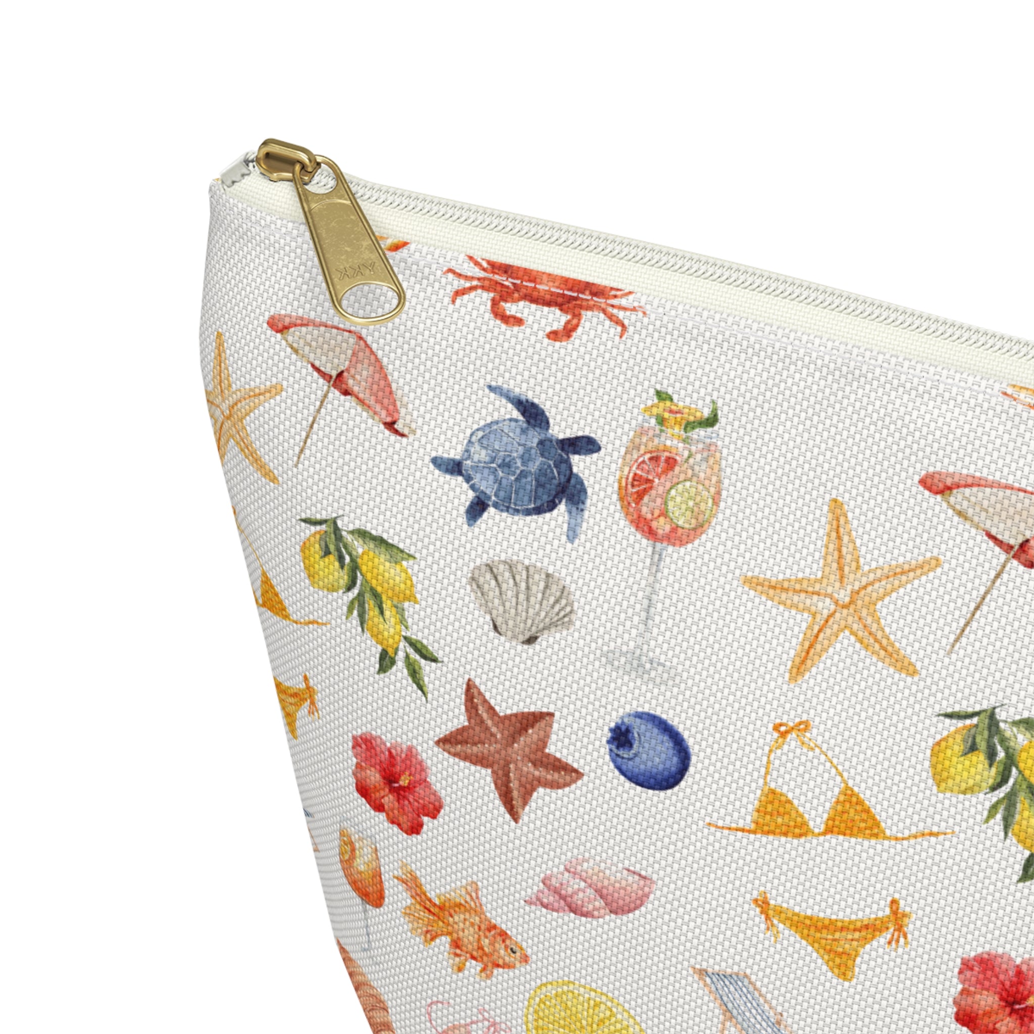 Customizable Beach-Themed Accessory/Makeup Pouch