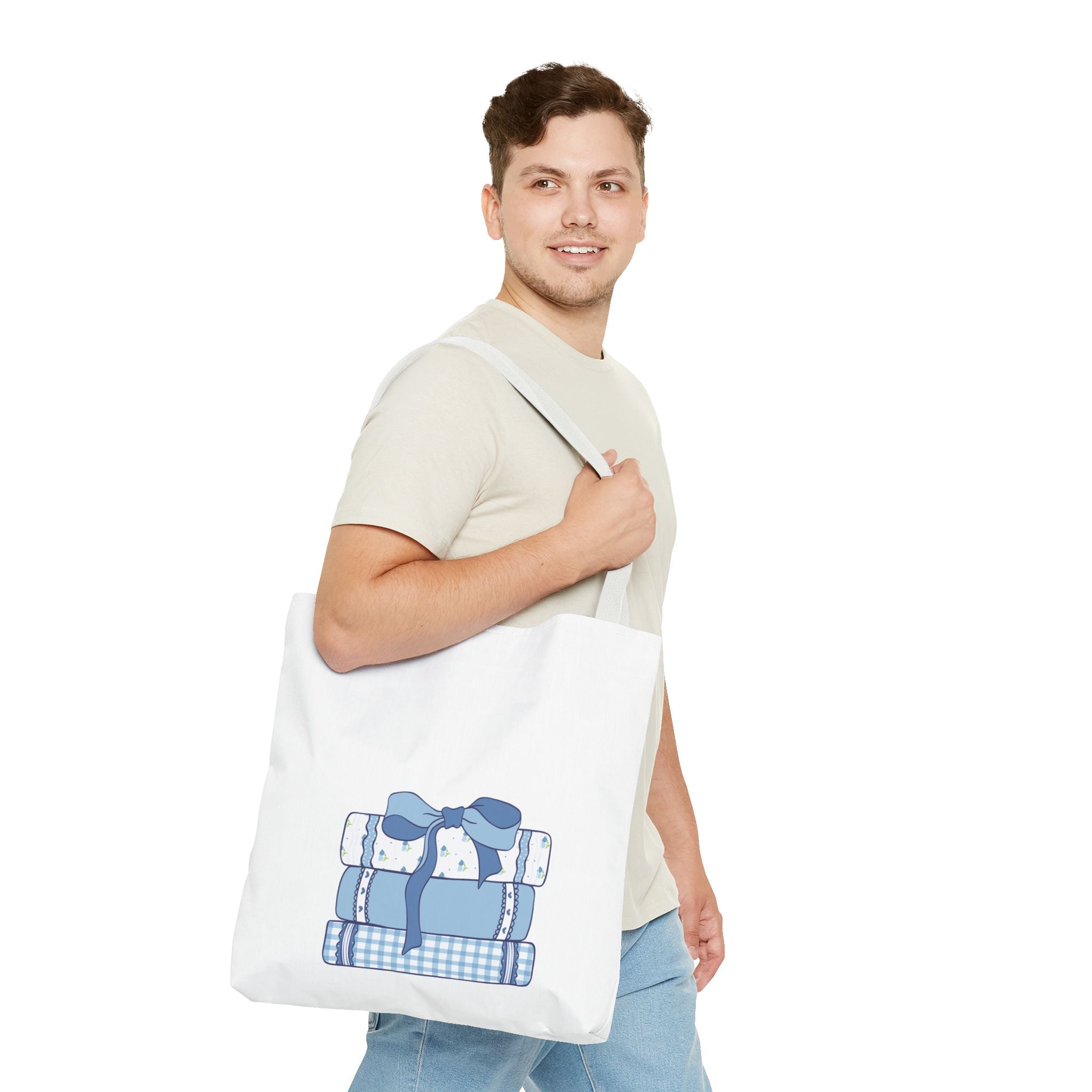 Customizable: Aesthetic Book Lover's Tote Bag, Ideal for College, Study, Shopping, Cute Canvas Bag, Gift for Student