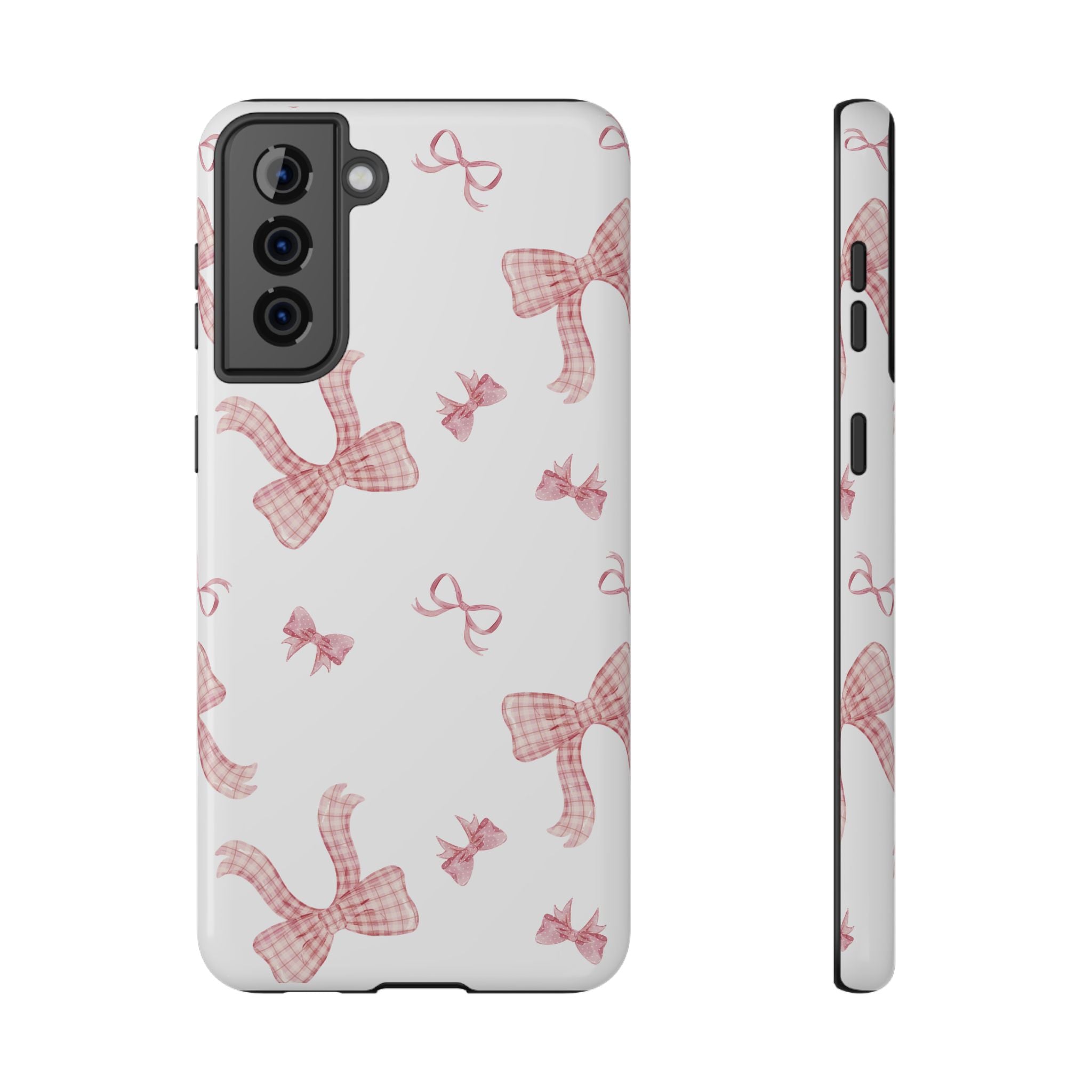 Customizable: Gingham Chic Bow Pattern Phone Case