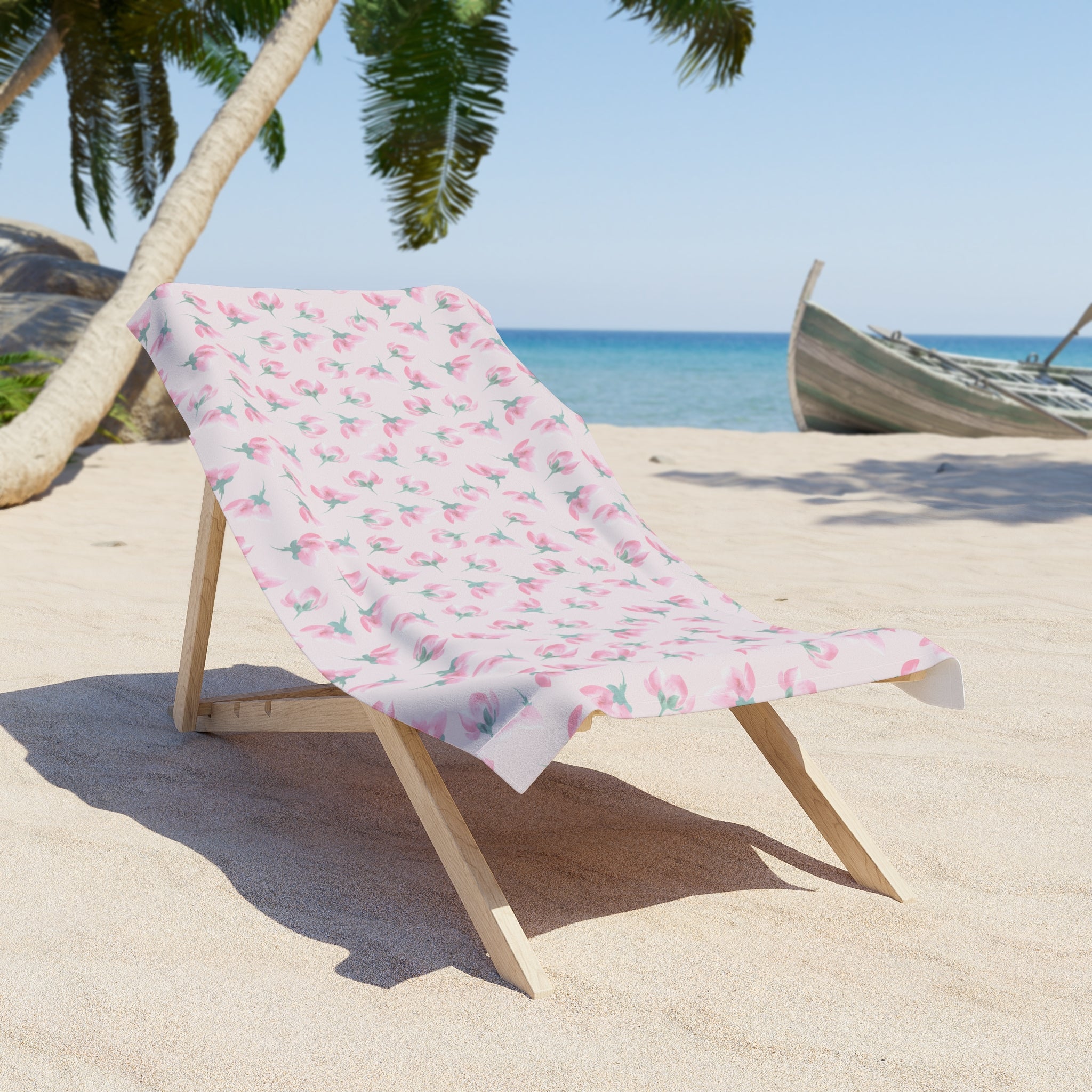 Customizable: Floral Beach Towel, Soft Sand Towel, Summer Gift, Poolside Relaxation, Beach Accessories, Vacation Essentials, Floral Print Towel