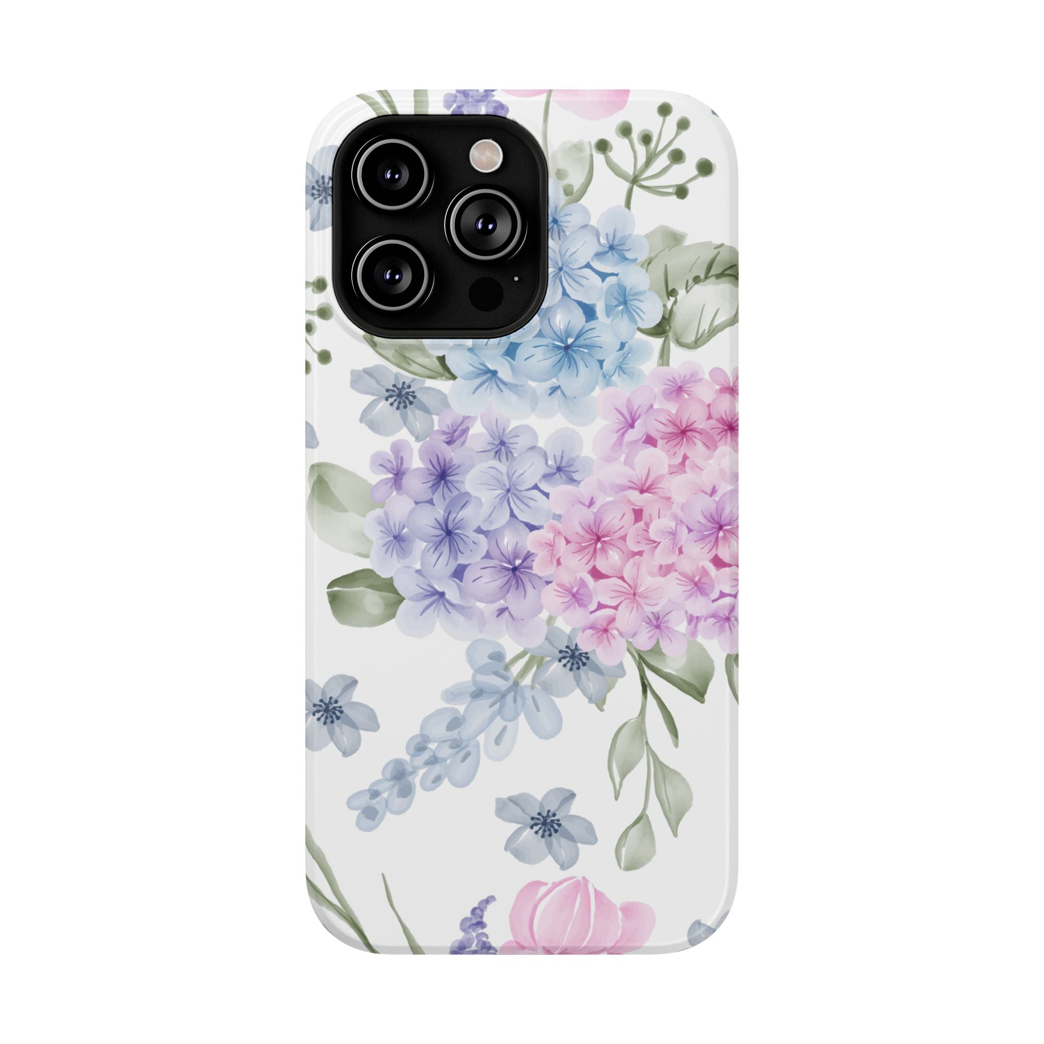 Customizable: Floral Hydrangea Impact-Resistant Phone Case