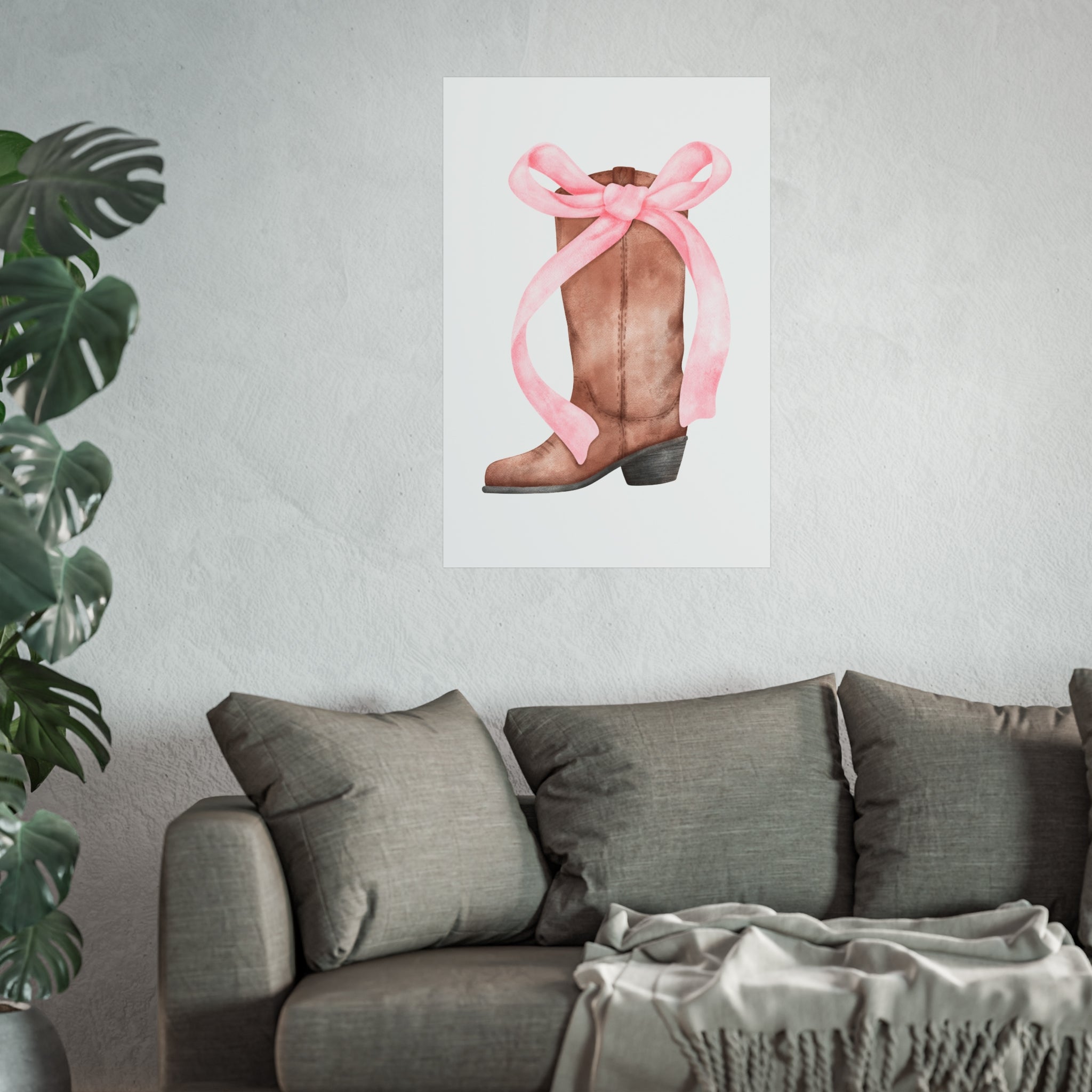 Cowgirl Coquette Bow Poster