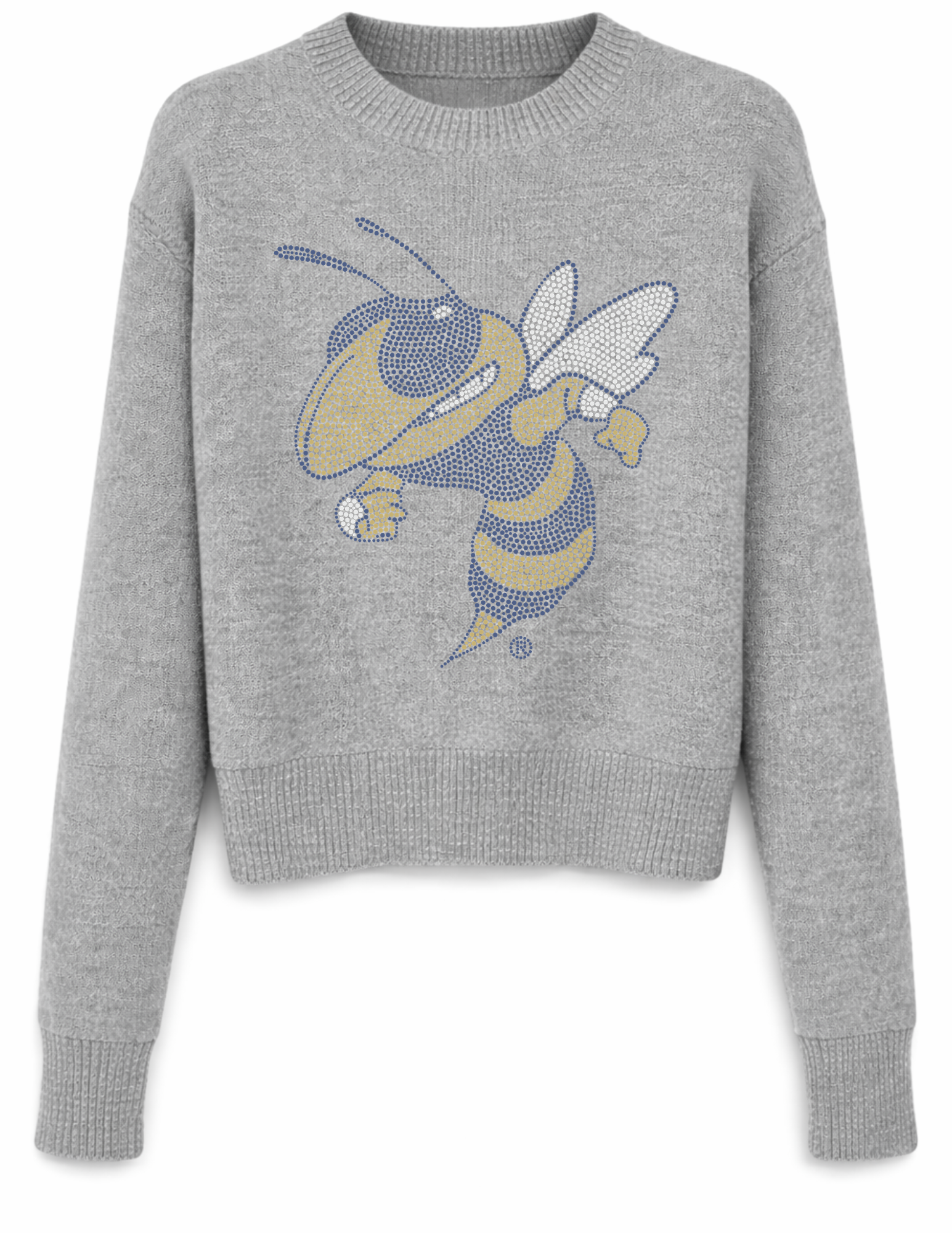 Georgia Tech Buzz Gray Crewneck Sweater