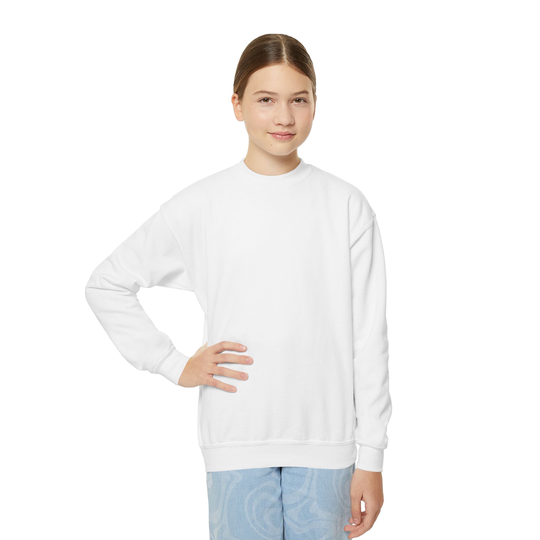 Customizable Youth Cheer Crewneck with Cheer Bow Design
