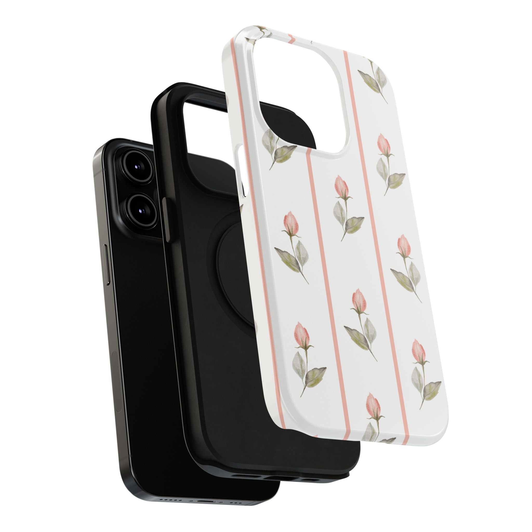 Customizable: Floral Impact-Resistant Phone Case, Chic Phone Cover