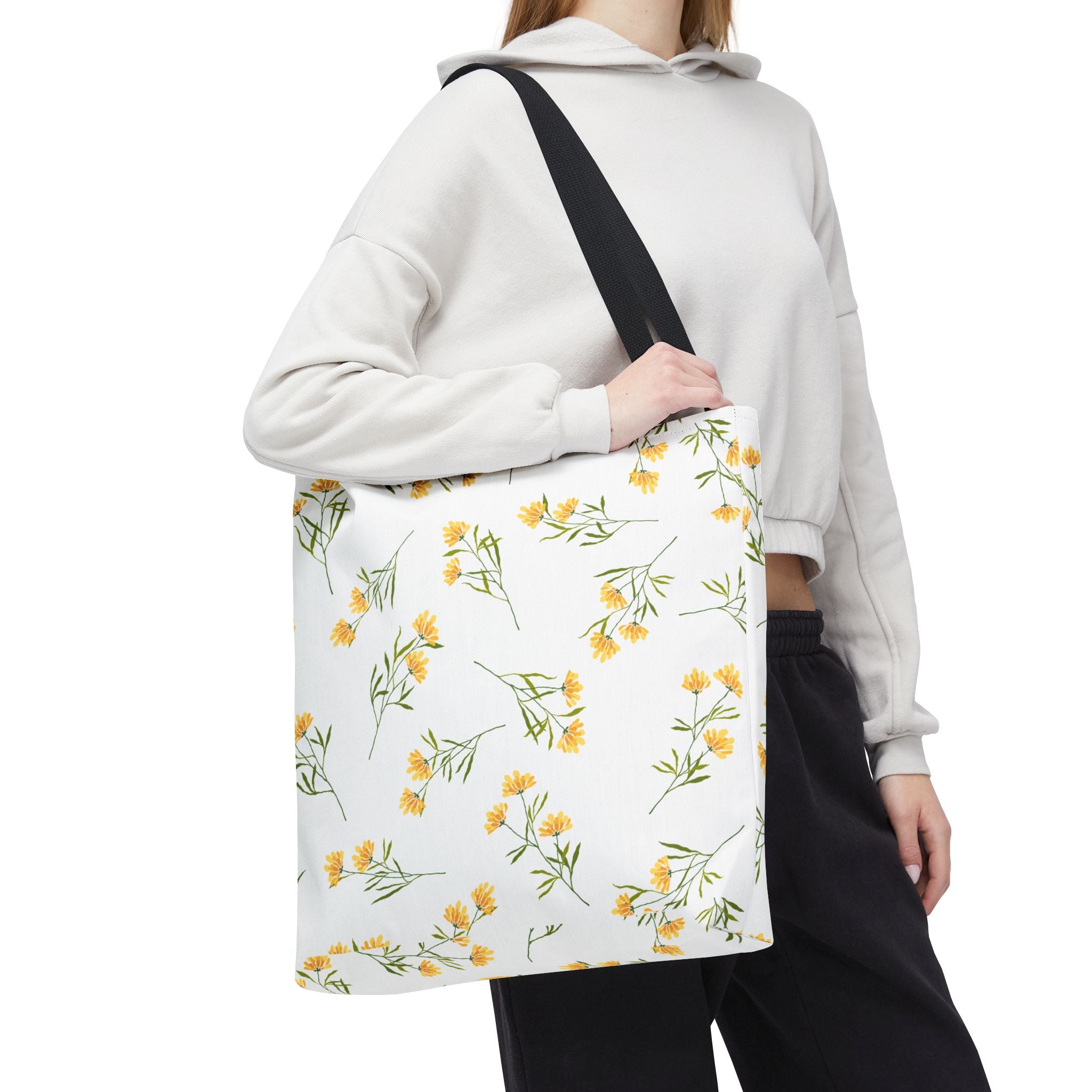 Customizable: Yellow Floral Tote Bag