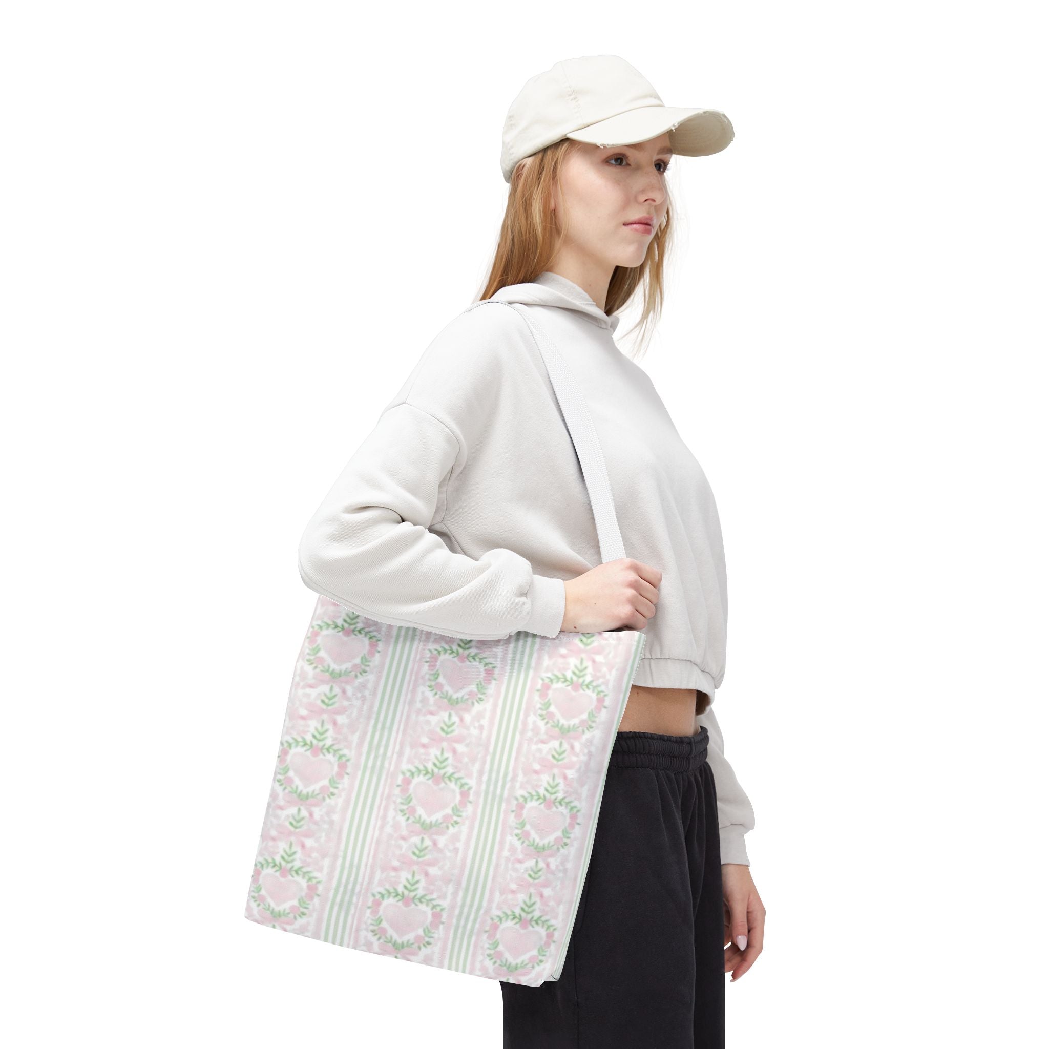 Romantic Floral Tote Bag,  Perfect for Shopping, Gifts, School, and Wedding