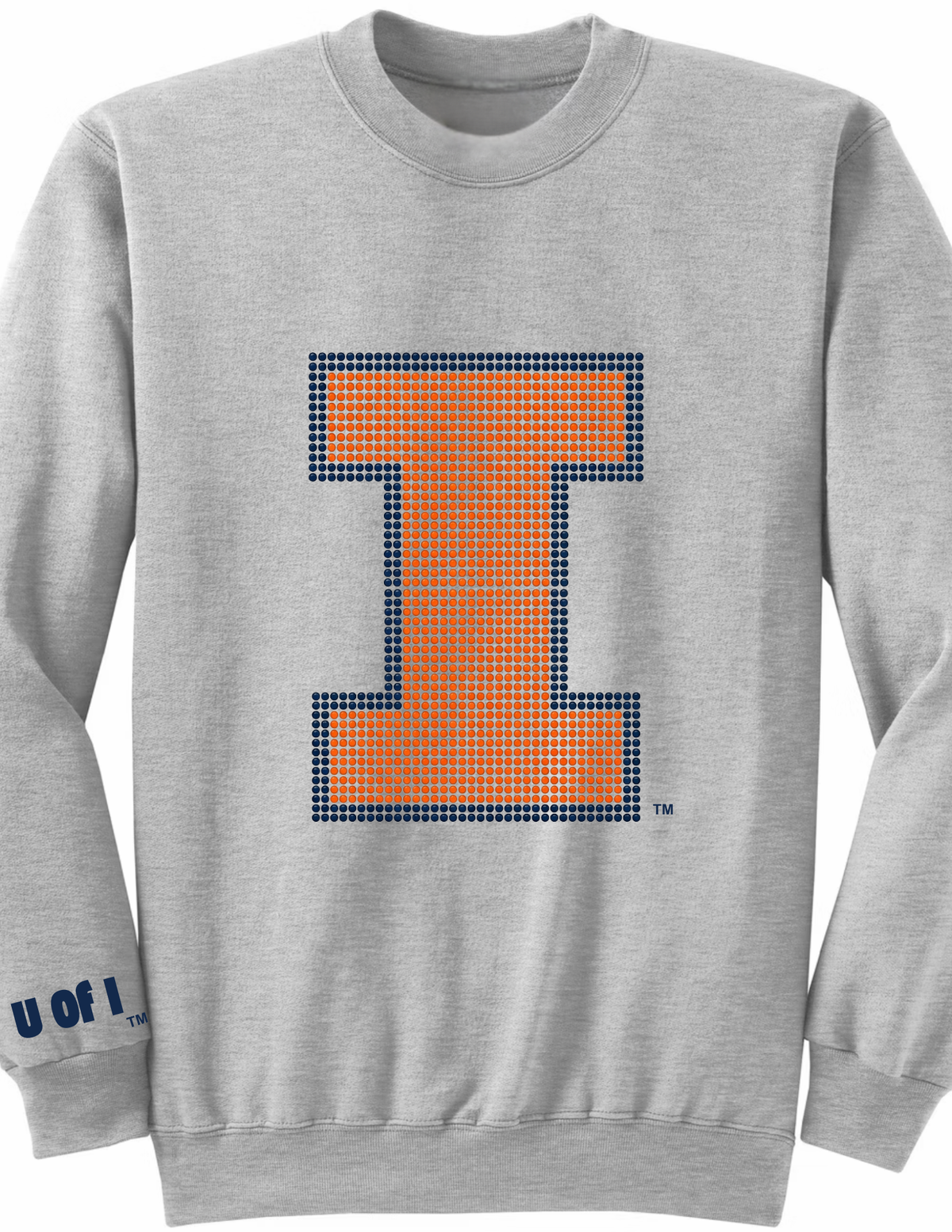 University of Illinois Block I Grey Sweatshirt