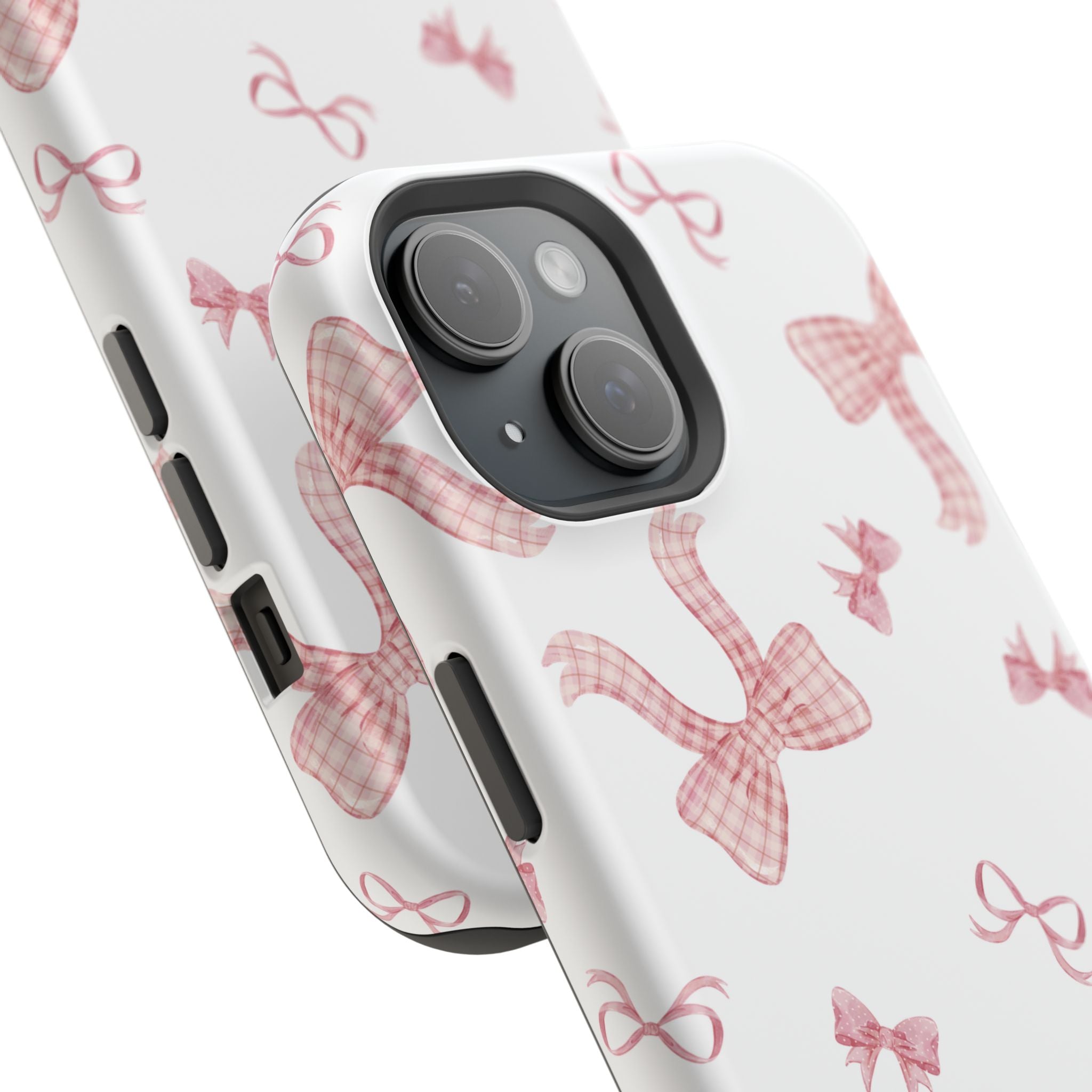 Customizable: Gingham Chic Bow Pattern Phone Case