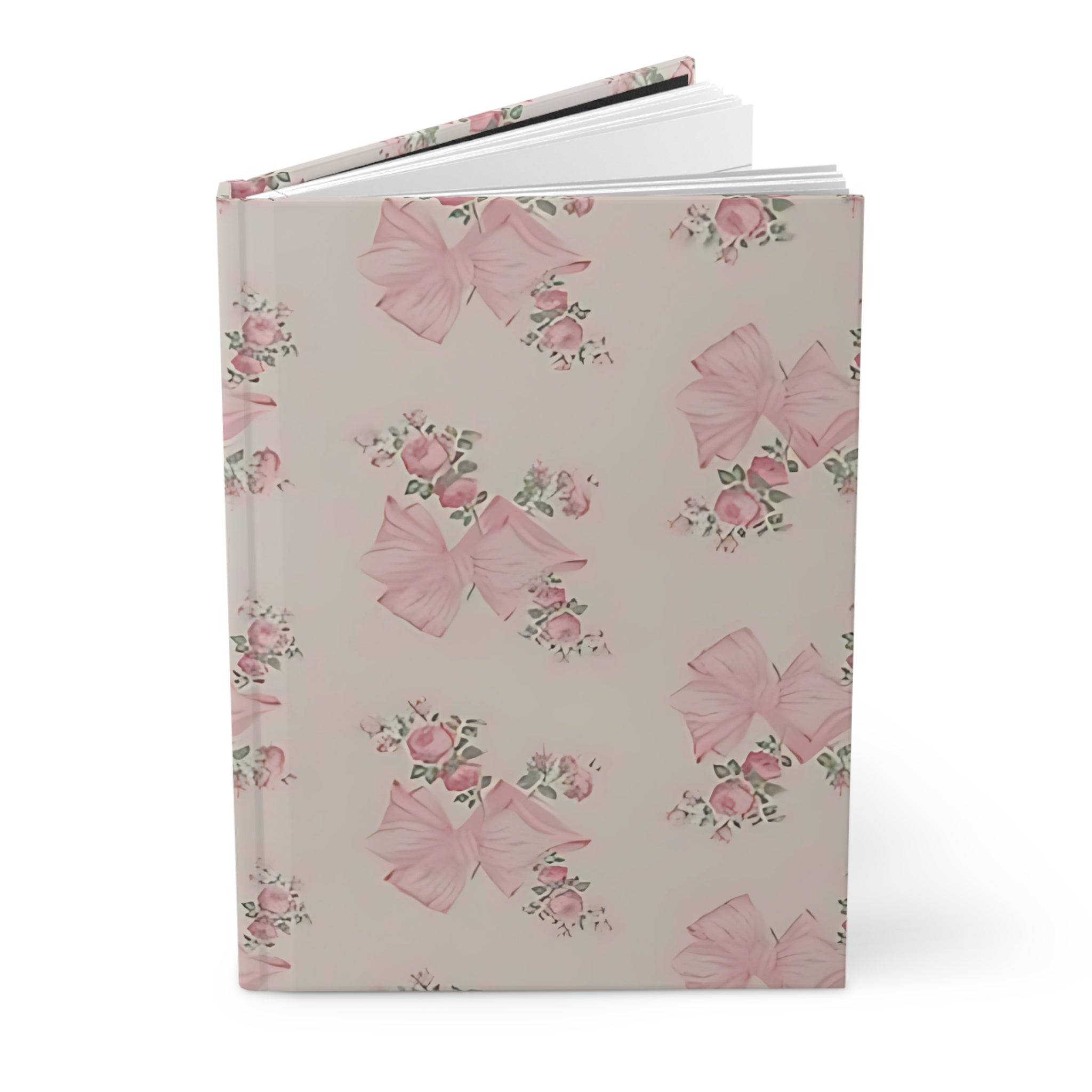 Customizable: Elegant Floral Hardcover Journal with Pink Bows, Gift for Writers, Notebooks for School, Journaling, Scrapbooking, Keepsake Book, [...]