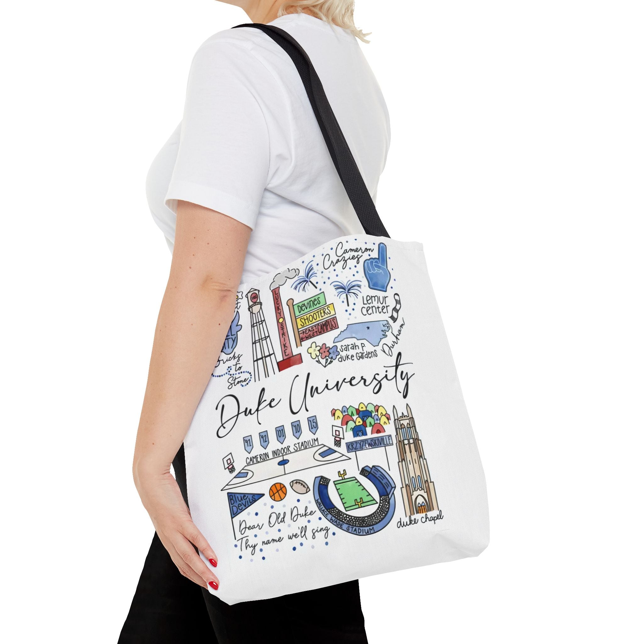 Duke University Tote Bag, College Spirit Bag, Campus Life Accessory, School Pride Gift, Eco-Friendly Shopping Bag
