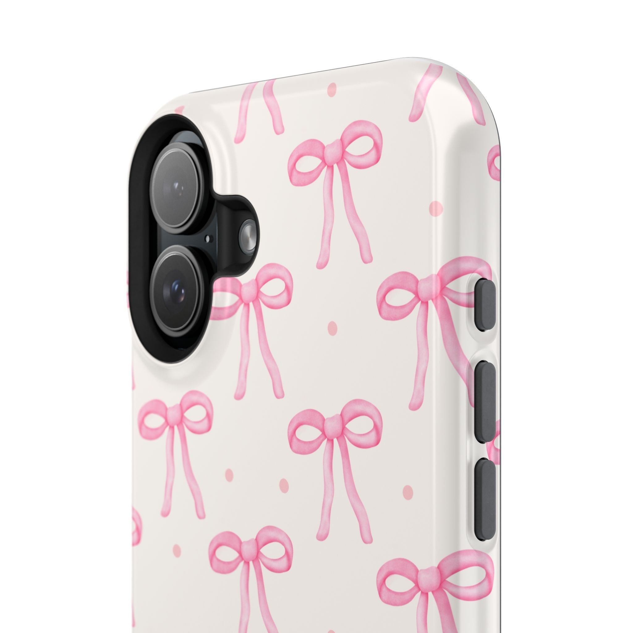 Customizable: Cute Pink Bow Impact-Resistant Phone Case