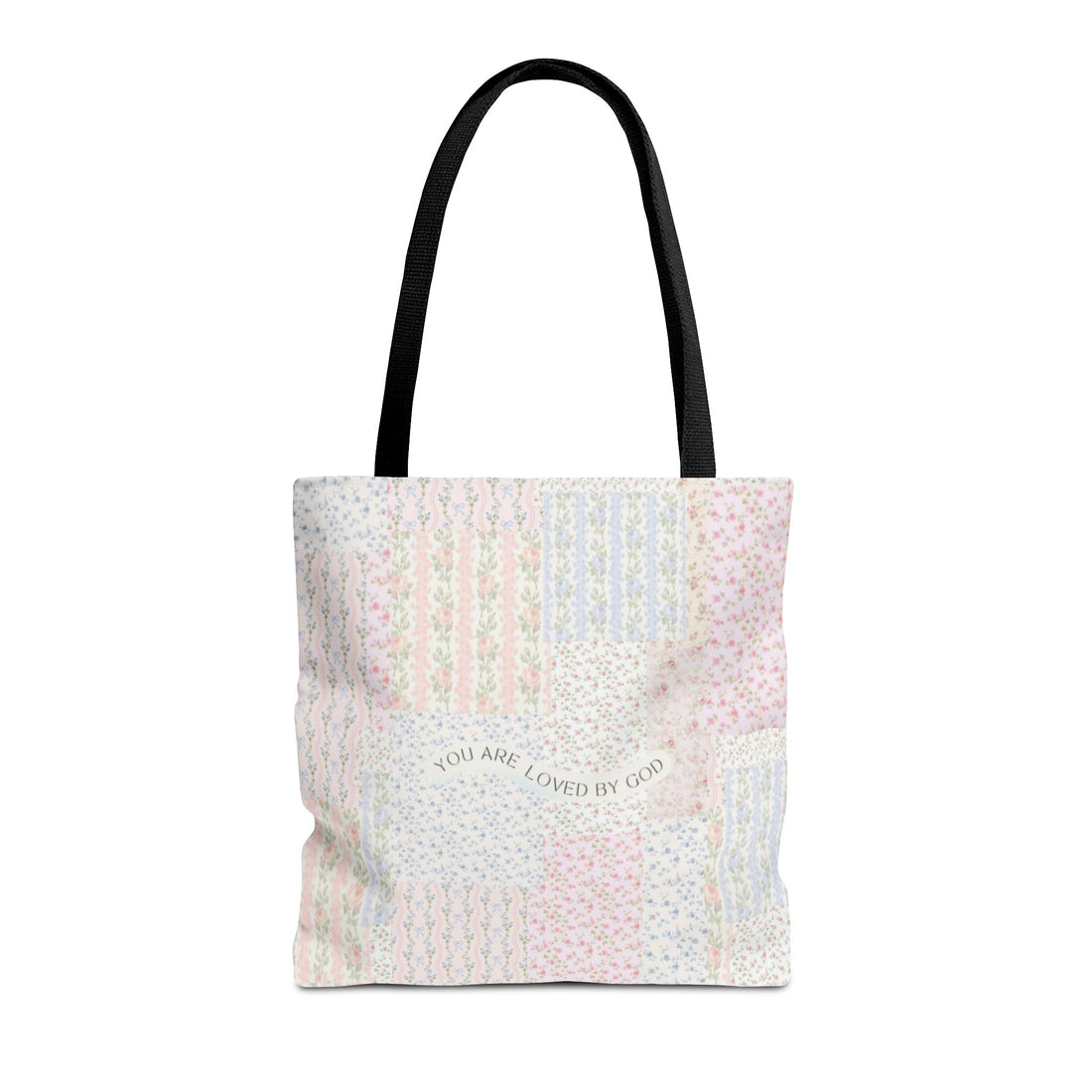 Spiritual Tote Bag with Floral Design, Inspirational Gift for Women, Church Bag, Eco-Friendly Shoulder Tote, Everyday Use