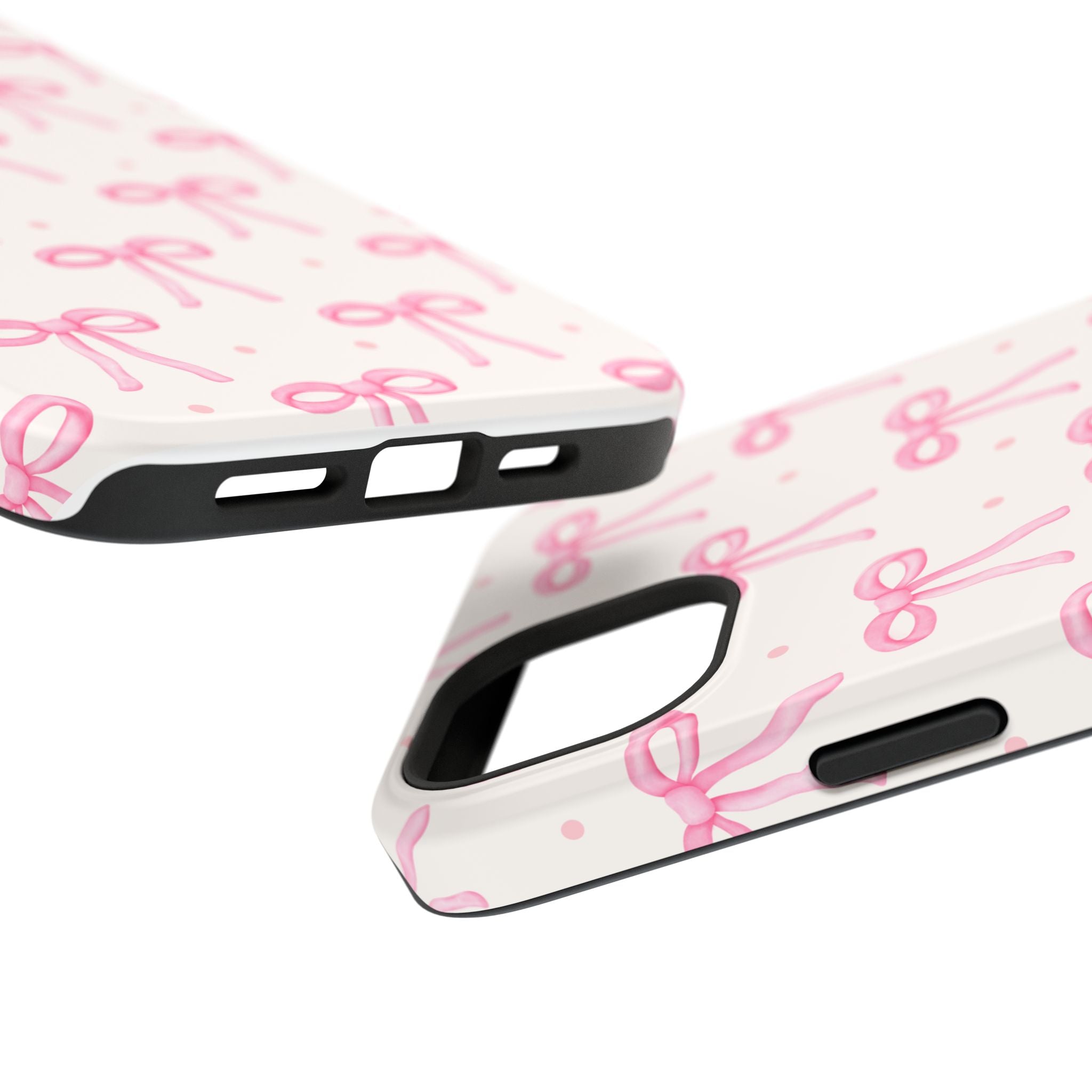 Customizable: Cute Pink Bow Impact-Resistant Phone Case