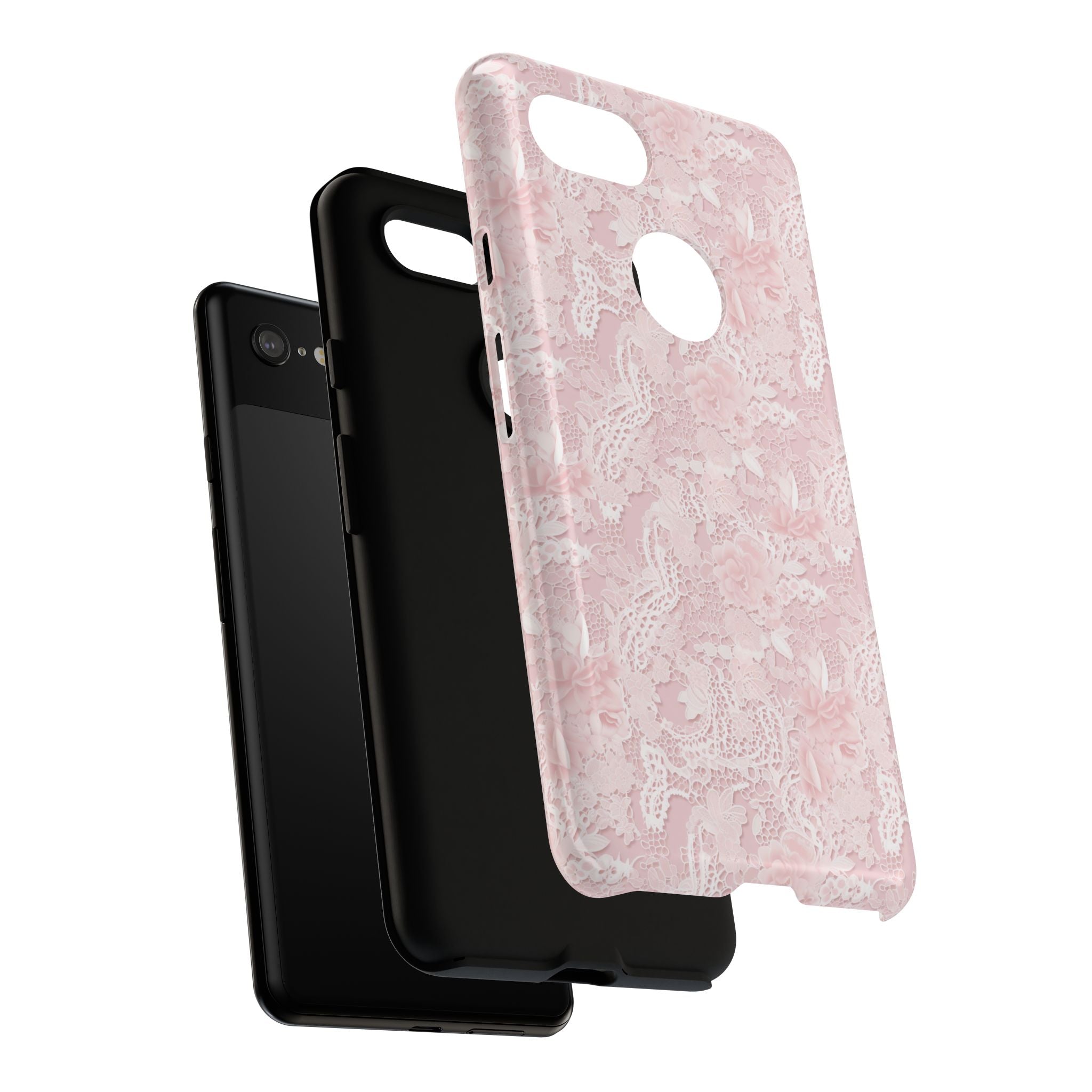 Customizable: Pink Floral Phone Case, Stylish Tough Cases, Unique Gift for Her, Cute Phone Accessories, Floral Tech Cover