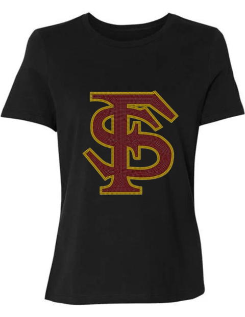 Florida State FS Black Crewneck Short Sleeve T-Shirt