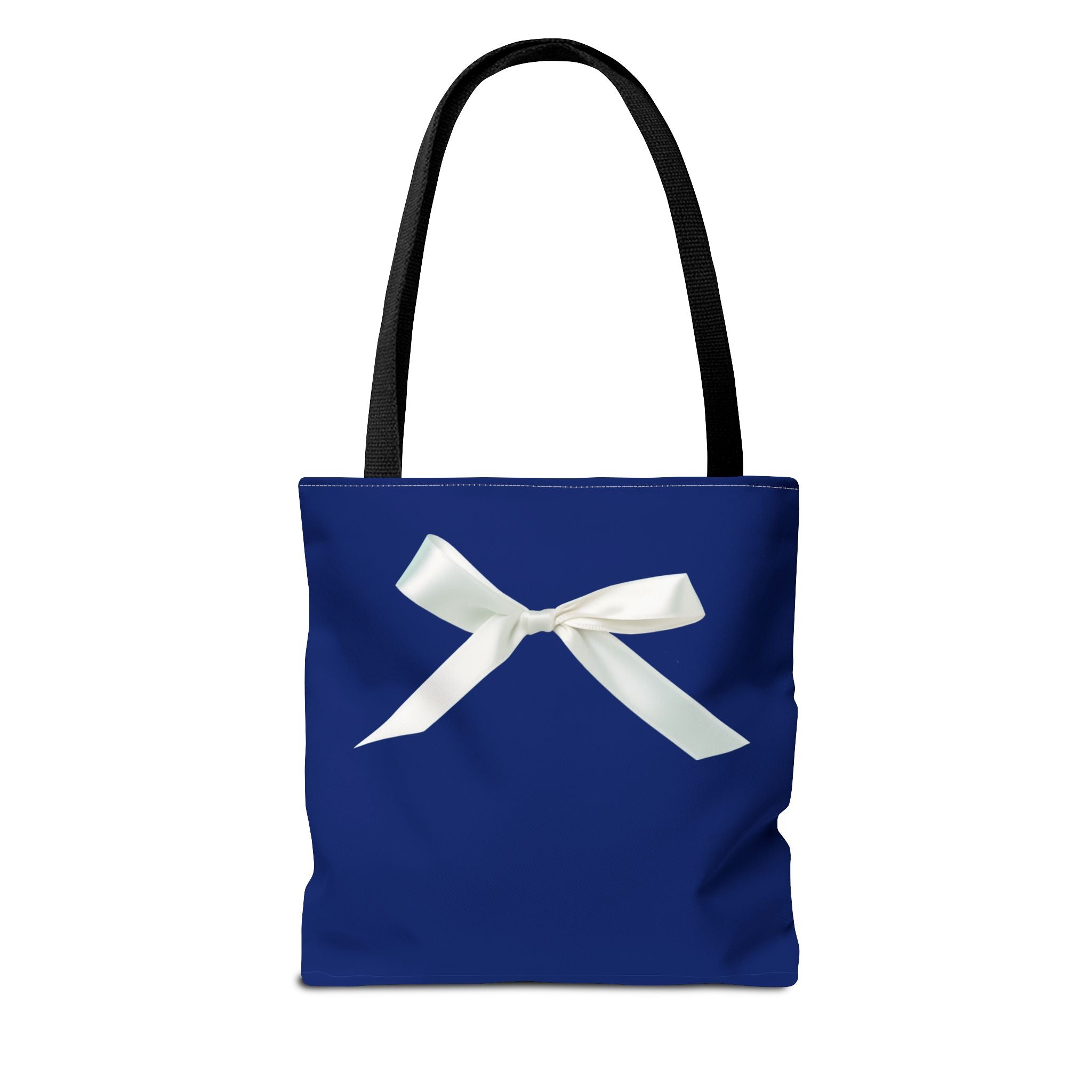 Elegant Blue Tote Bag with White Bow, Stylish Carryall, Perfect Gift for Her, Bridesmaid Tote, Wedding Accessory, Everyday Use