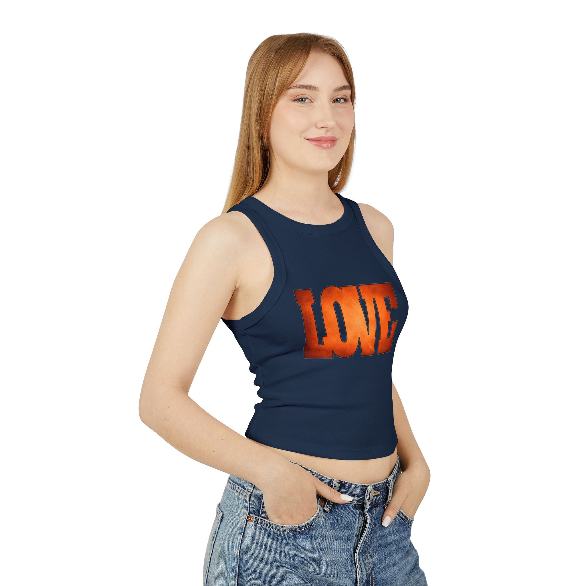 Customizable Orange Love Tank Top