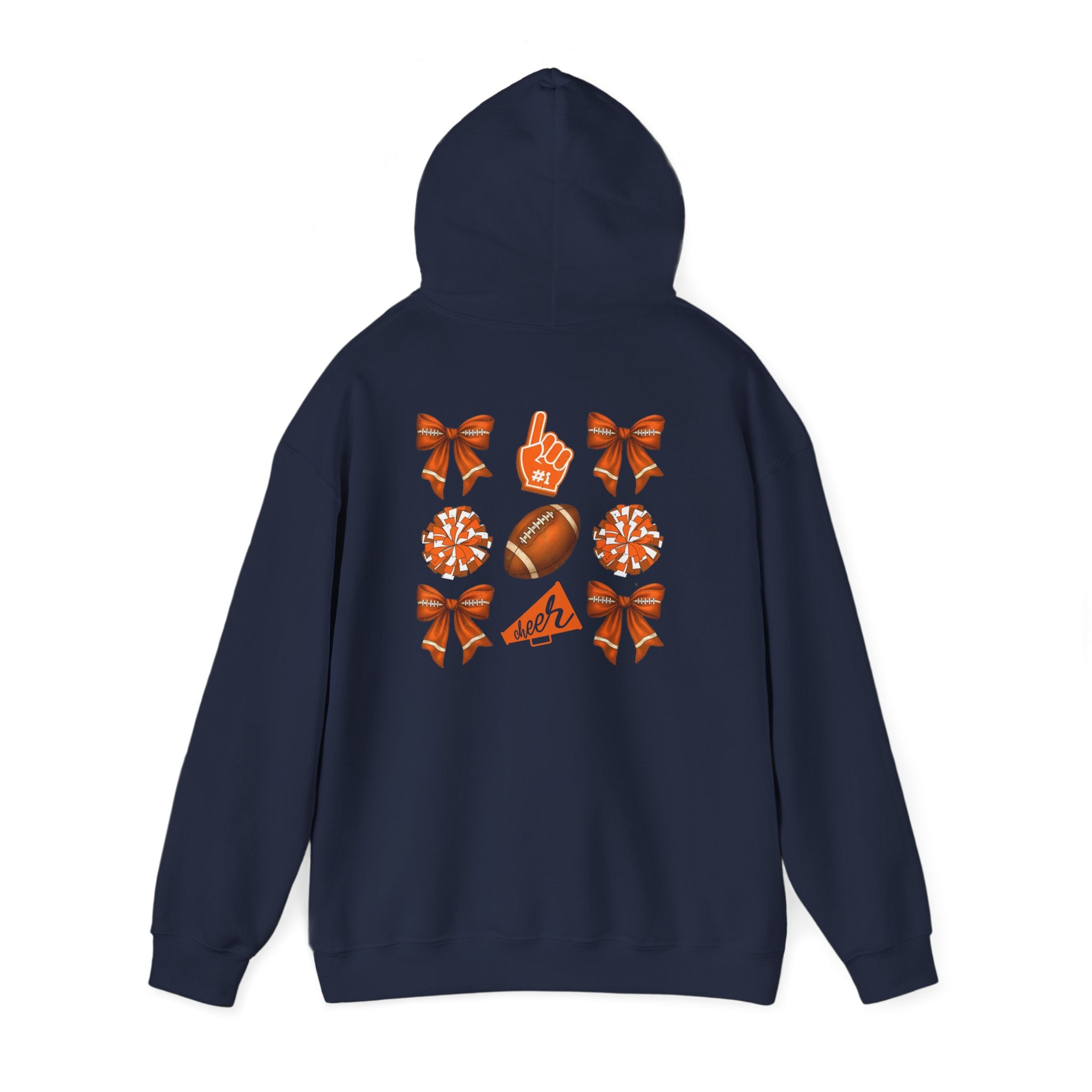 Orange Themed Game Day Hoodie: Perfect for Game Day, Sports Events, Team Spirit, Gift for Cheer Moms, Cozy & Stylish Sweatshirt