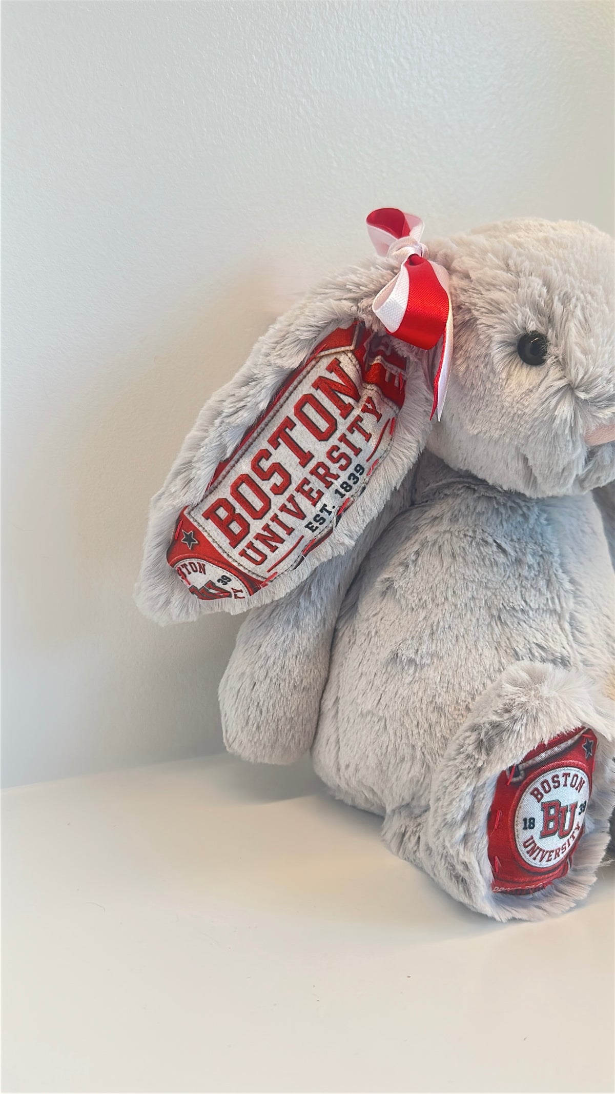 Boston University Custom College Jellycat Bashful Bunny