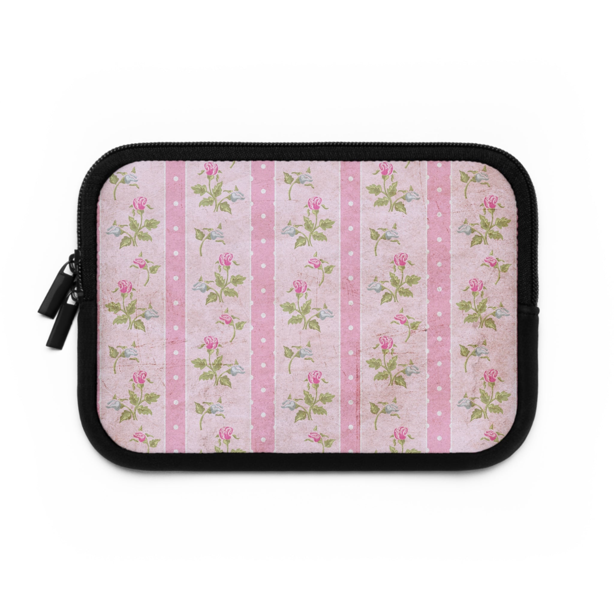 Floral Laptop Sleeve - Vintage Rose Design, Computer Carry Case, Laptop Bag, Floral Tech Accessory, Unique Gift for Her