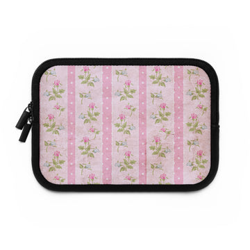 Floral Laptop Sleeve - Vintage Rose Design, Computer Carry Case, Laptop Bag, Floral Tech Accessory, Unique Gift for Her