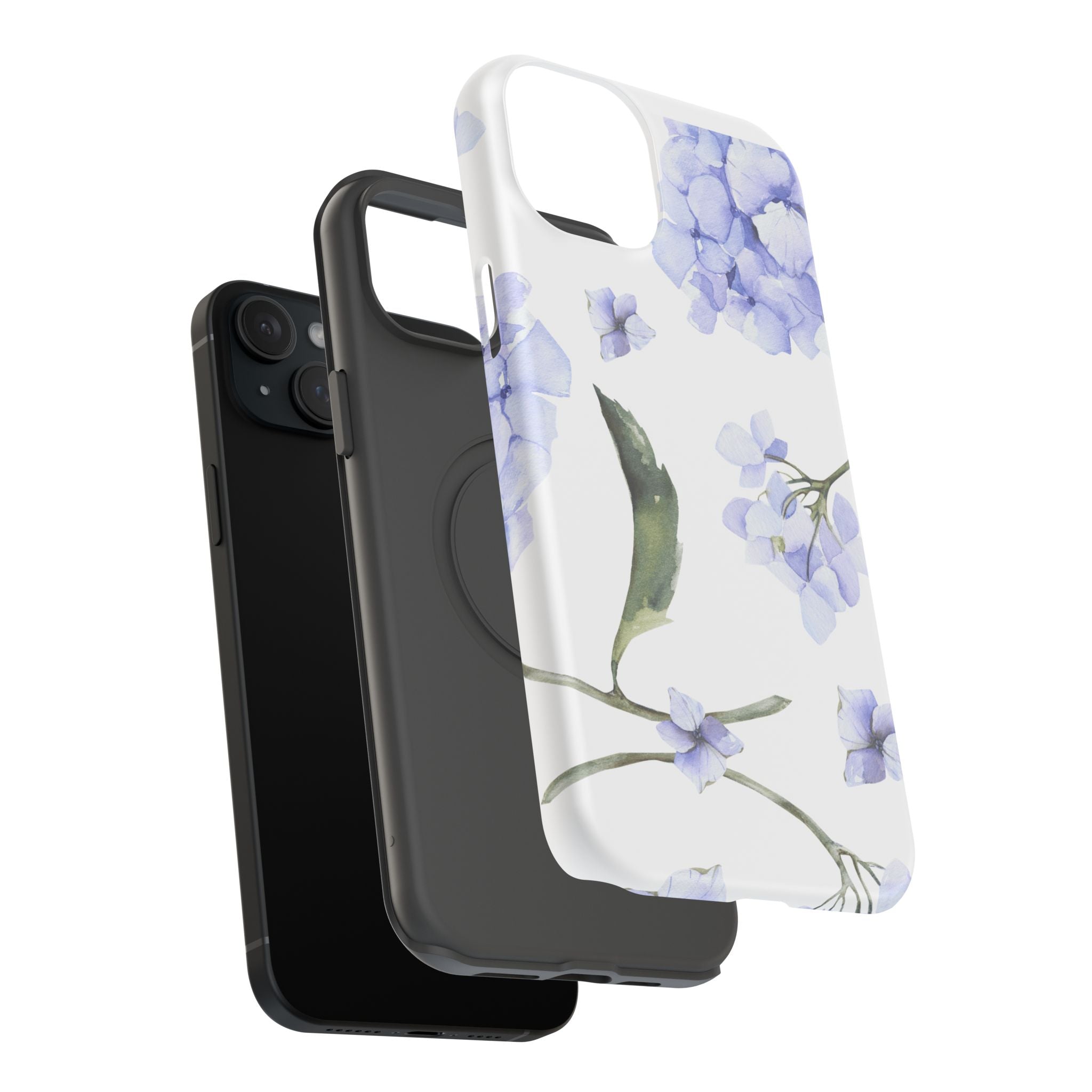 Customizable: Floral Purple Hydrangea Impact-Resistant Phone Case