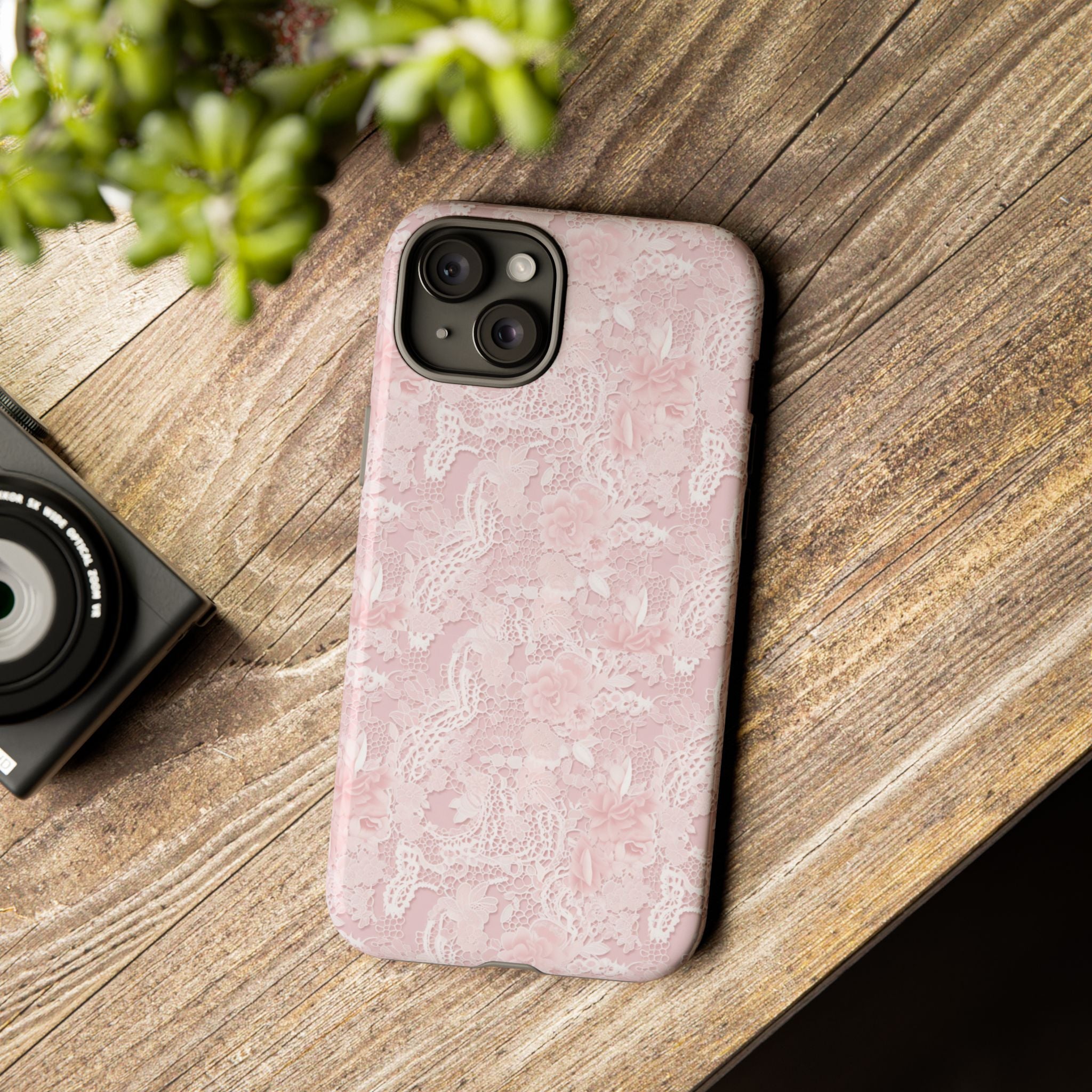 Customizable: Pink Floral Phone Case, Stylish Tough Cases, Unique Gift for Her, Cute Phone Accessories, Floral Tech Cover