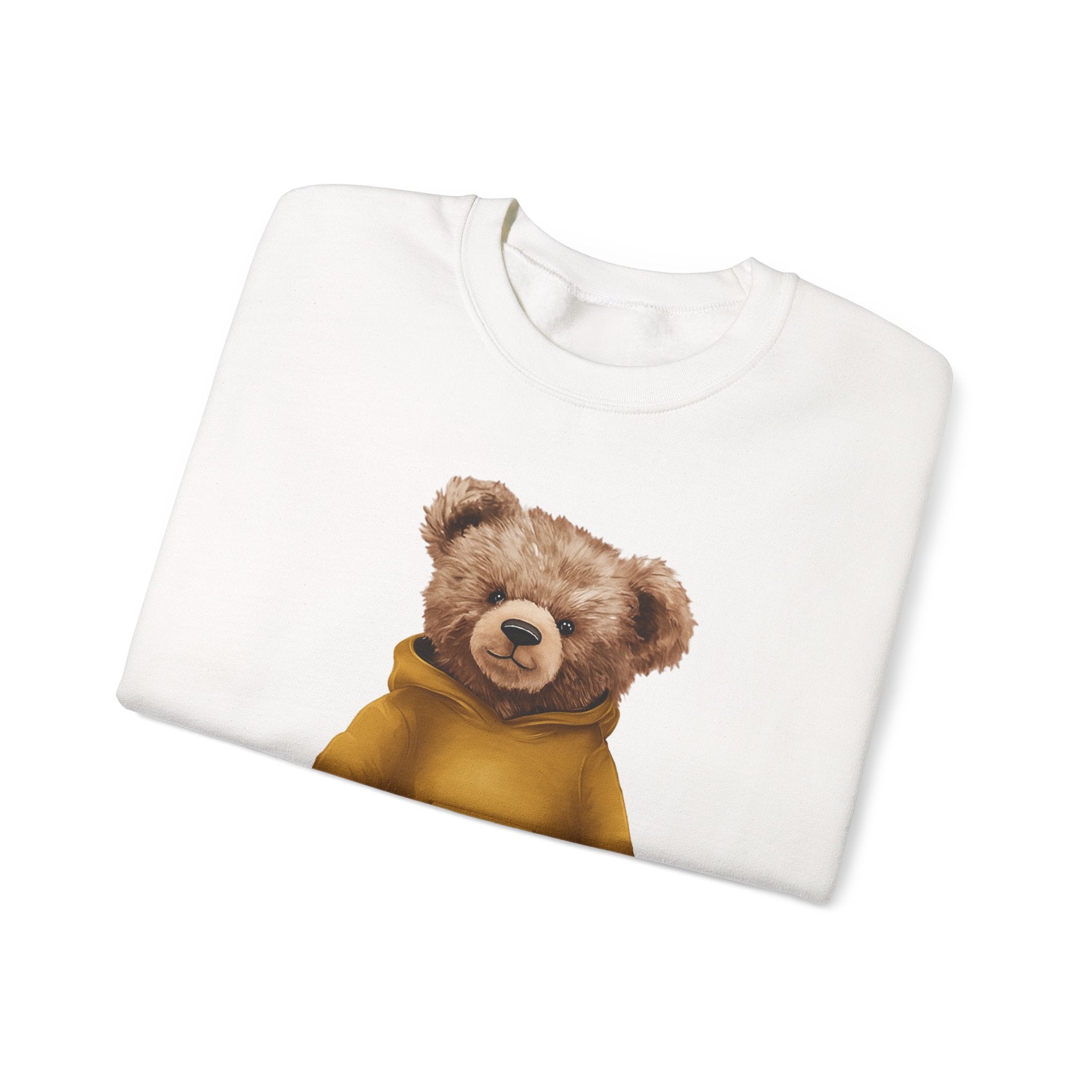 Customizable Bear with Gold Hoodie Crewneck