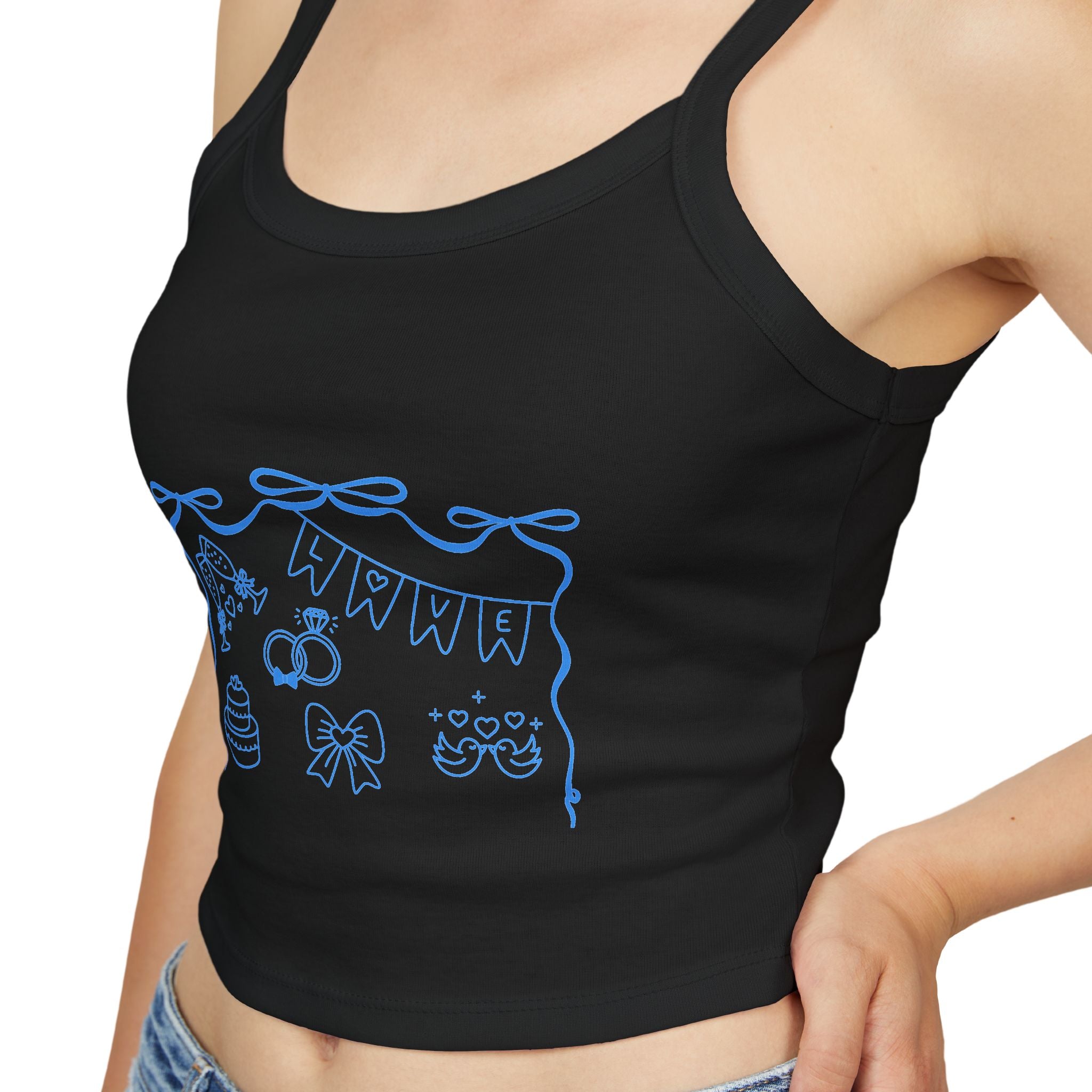 Customizable Women's Bachelorette/Bride Spaghetti Strap Tank Top