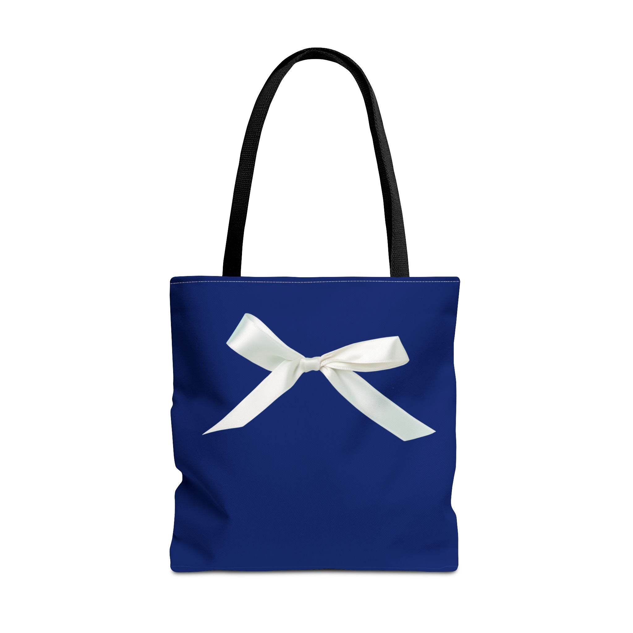 Elegant Blue Tote Bag with White Bow, Stylish Carryall, Perfect Gift for Her, Bridesmaid Tote, Wedding Accessory, Everyday Use