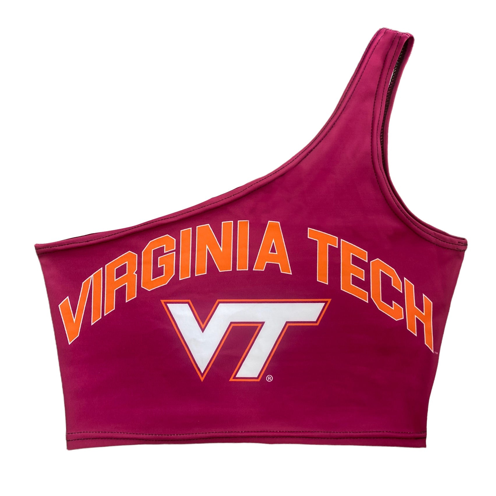 Virginia Tech Maroon One Shoulder Top