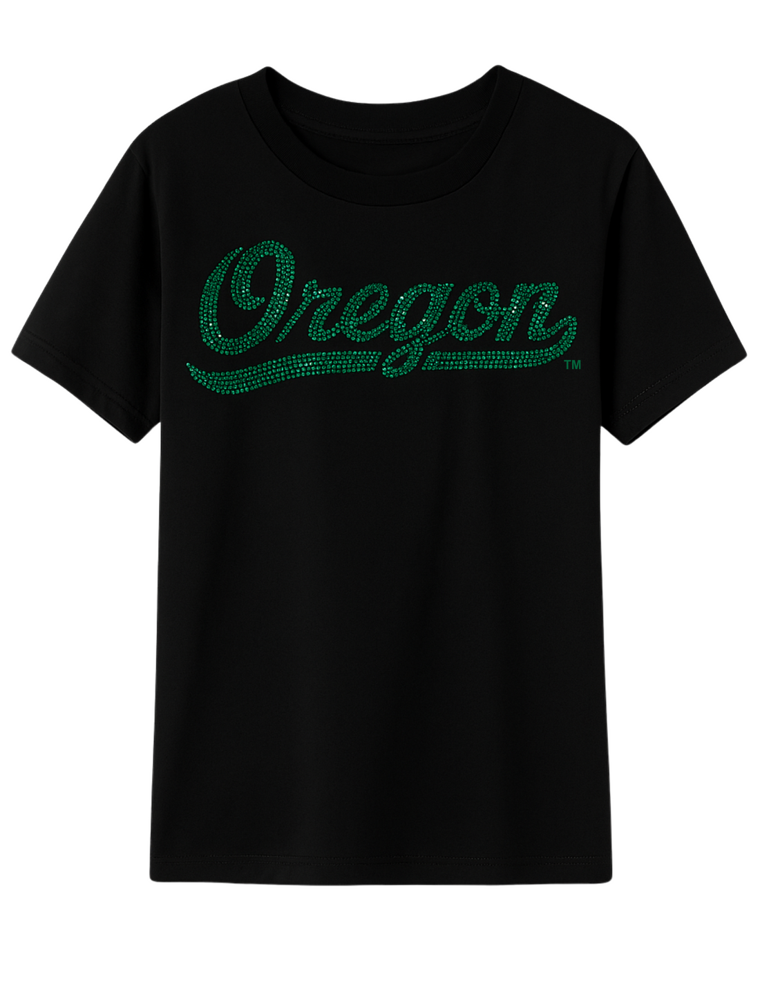 University Of Oregon Script Black Short Sleeve T-Shirt