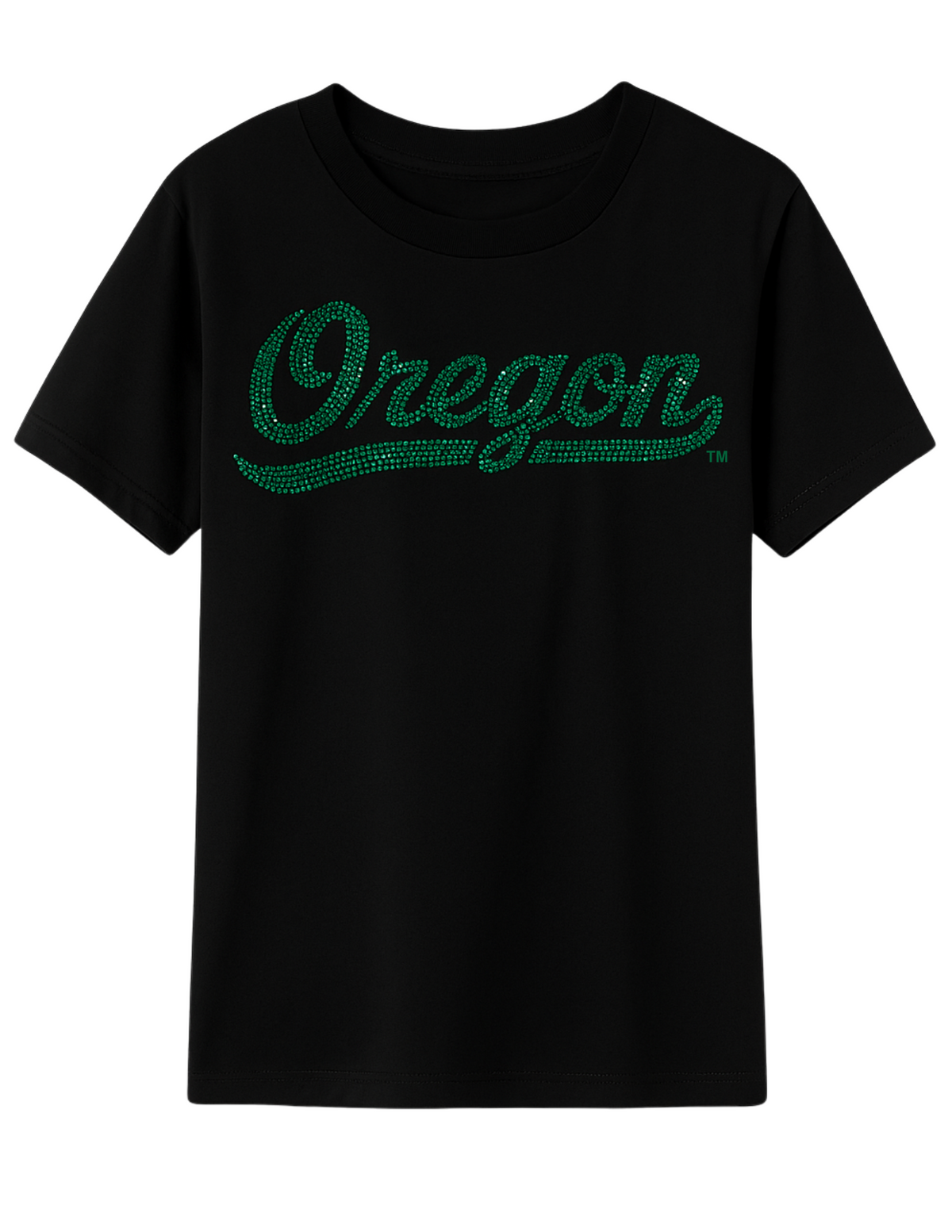 University Of Oregon Script Black Short Sleeve T-Shirt