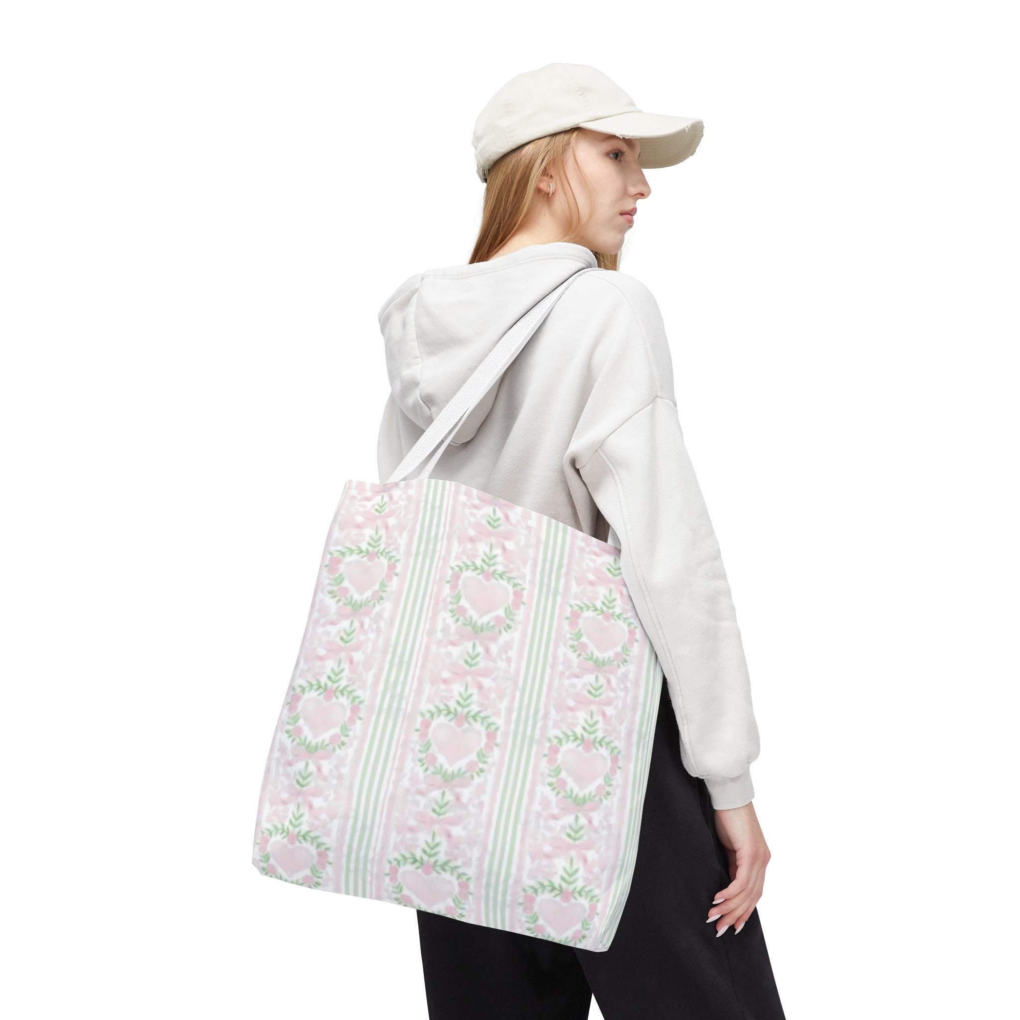 Romantic Floral Tote Bag,  Perfect for Shopping, Gifts, School, and Wedding