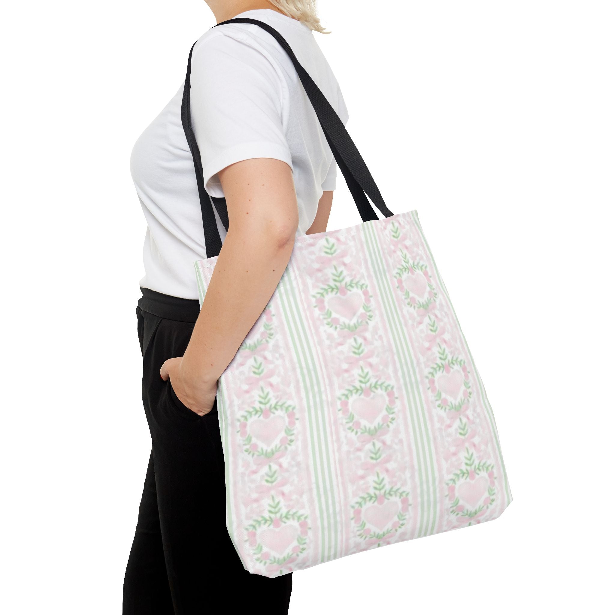Romantic Floral Tote Bag,  Perfect for Shopping, Gifts, School, and Wedding