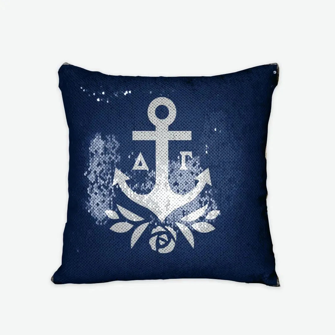Delta Gamma Sequin Pillow Cover - Brandmark