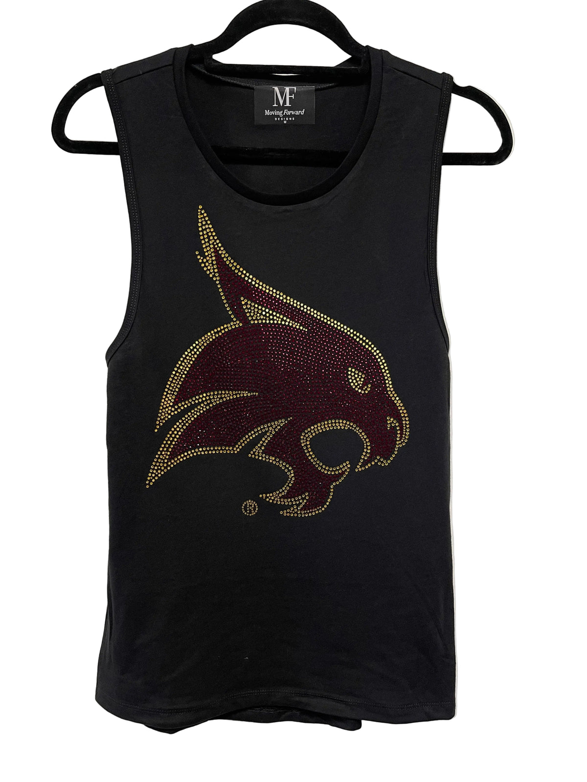 Texas State Bobcat Black Tank Top