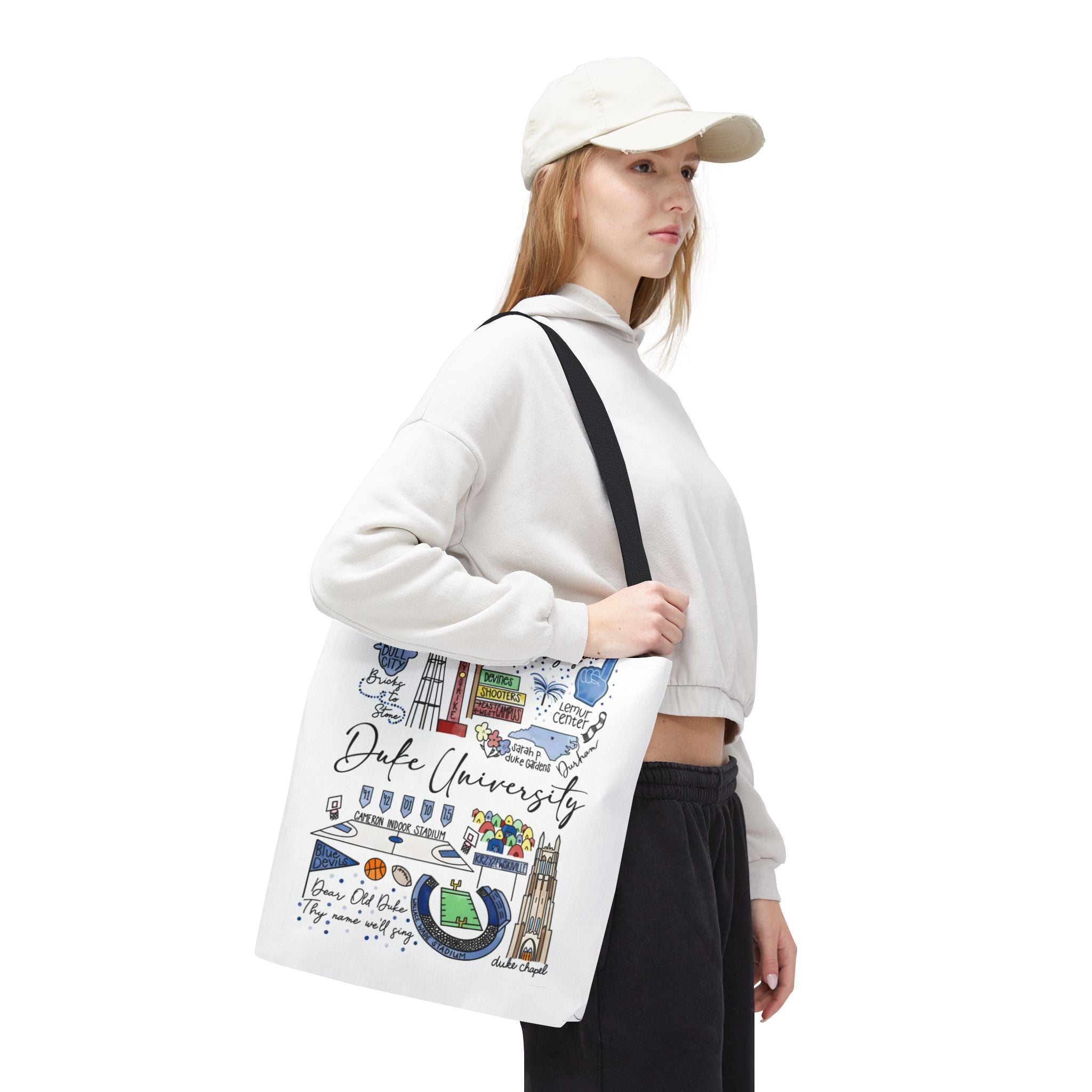 Duke University Tote Bag, College Spirit Bag, Campus Life Accessory, School Pride Gift, Eco-Friendly Shopping Bag