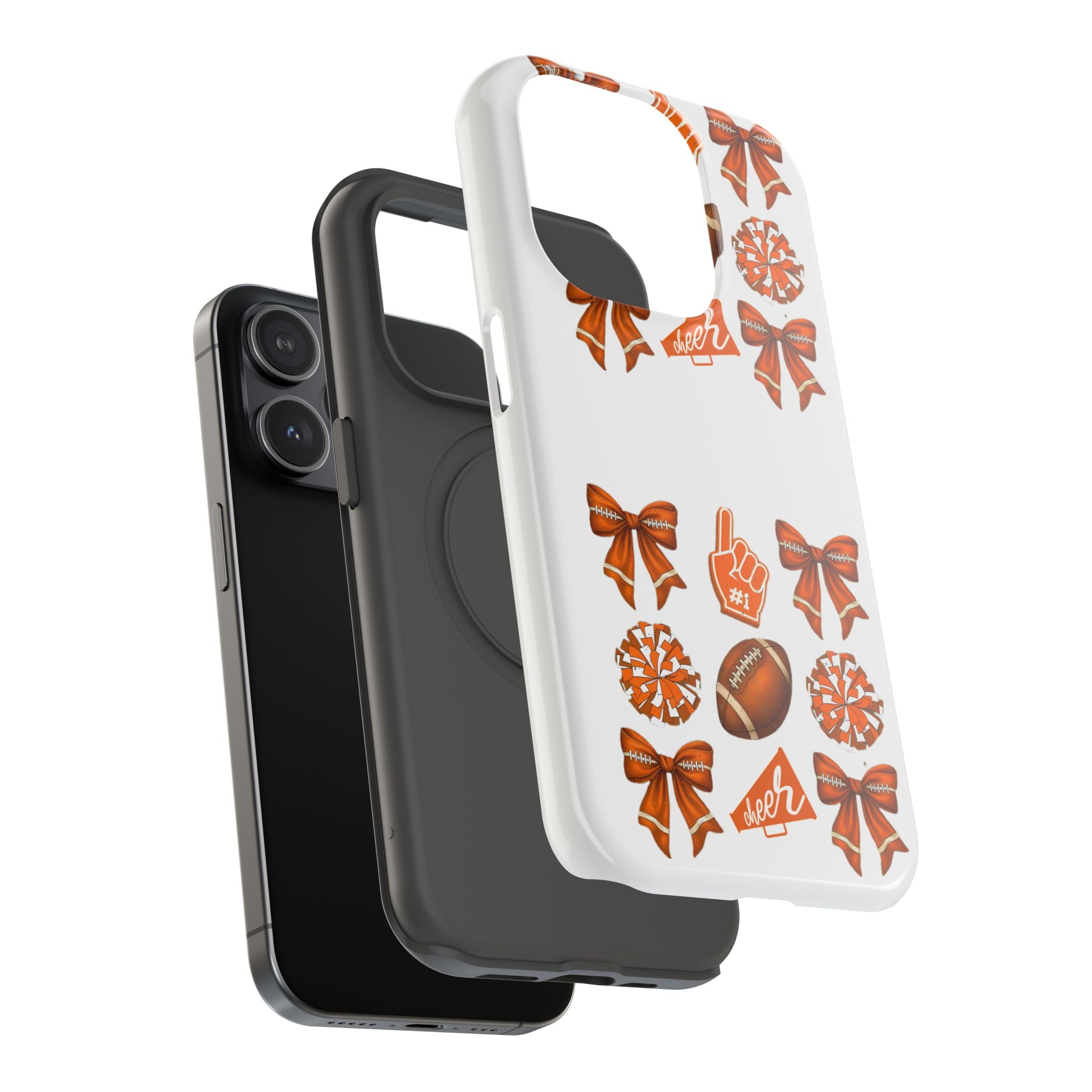 Customizable Orange-Themed Football Team Spirit Phone Case - Cheerful Accessories for Game Day, Unique Design for Fans, Sports Gift, Fall Celebrations, Team Pride