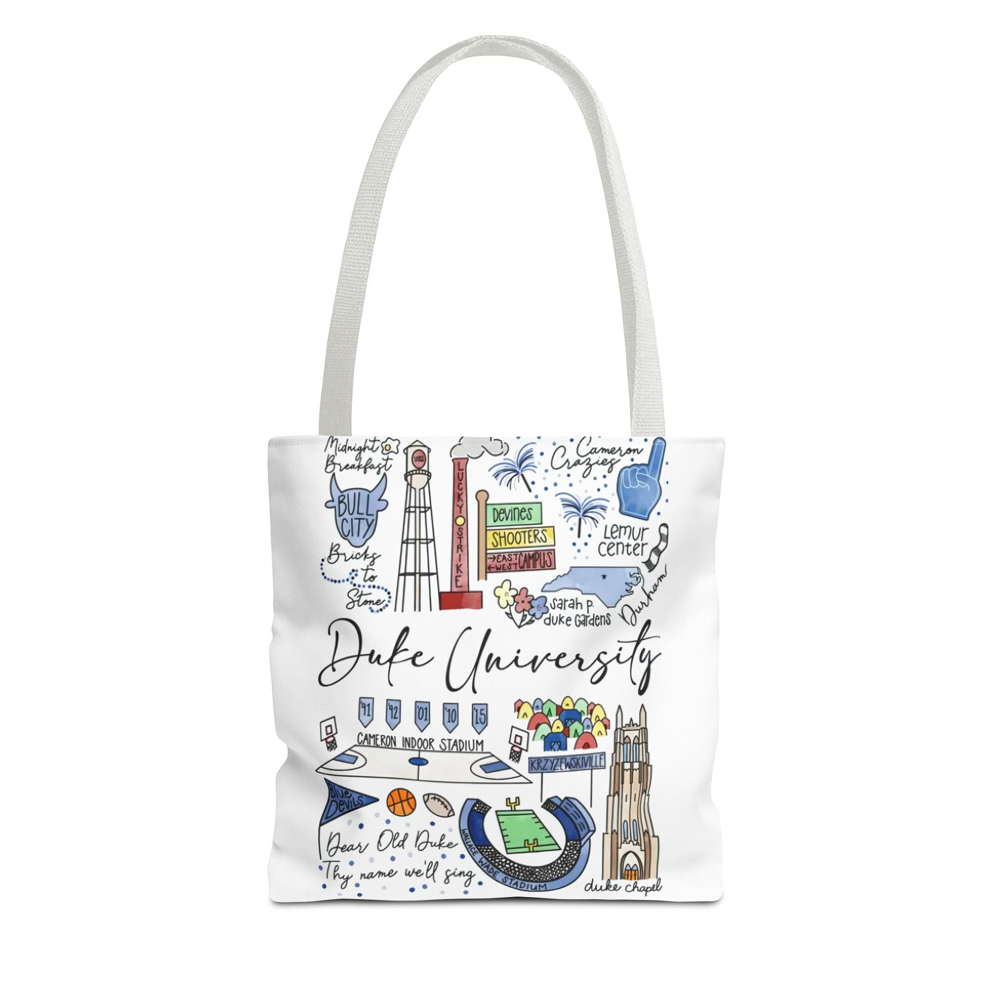 Duke University Tote Bag, College Spirit Bag, Campus Life Accessory, School Pride Gift, Eco-Friendly Shopping Bag