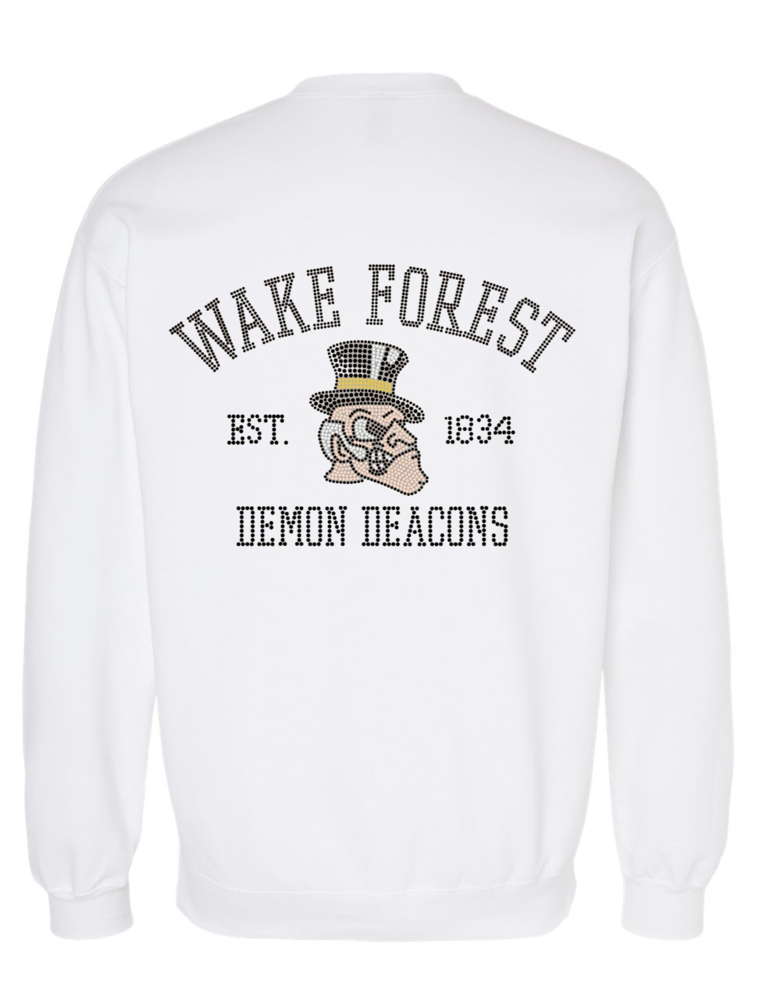 Wake Forest Est 1834 Crewneck White Sweatshirt