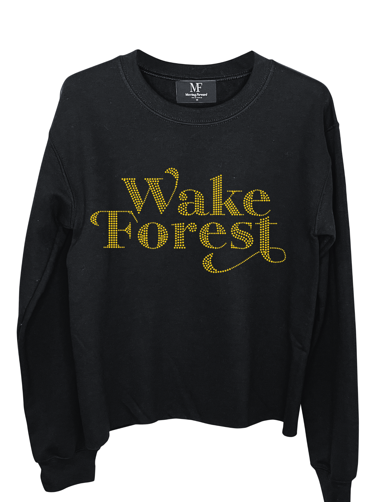 Wake Forest Script Black Crewneck Sweatshirt