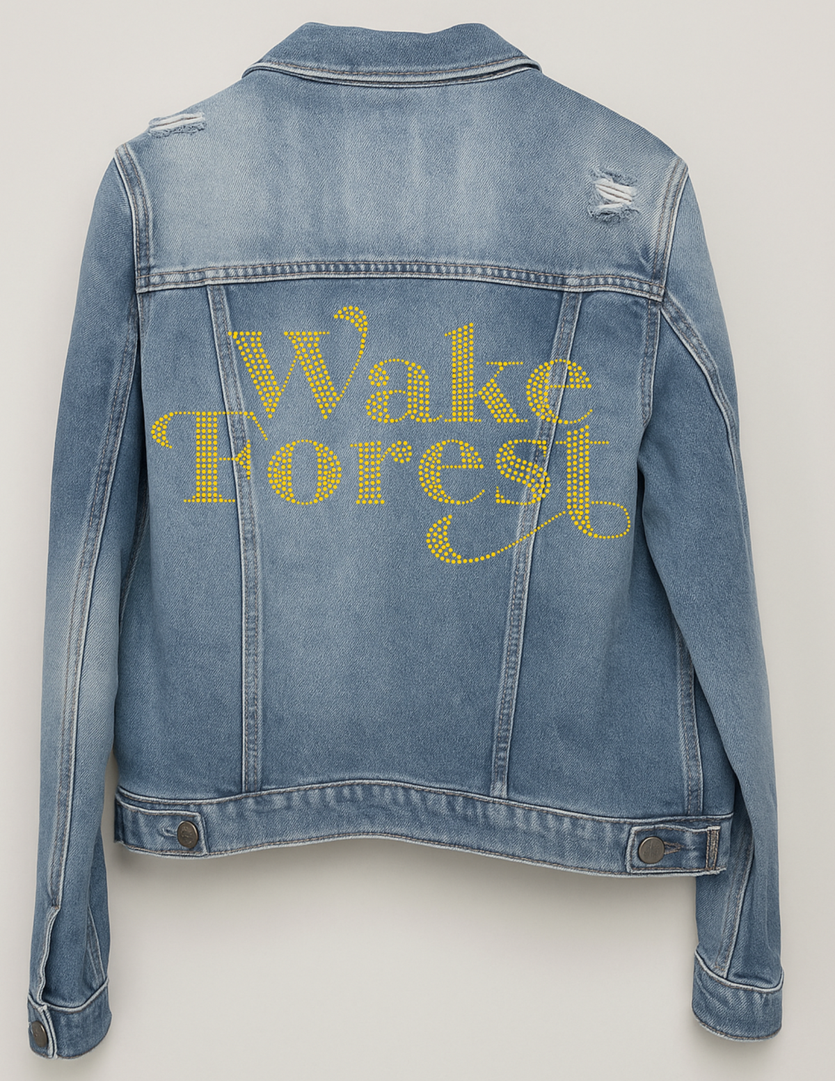 Wake Forest Script Blue Denim Jacket