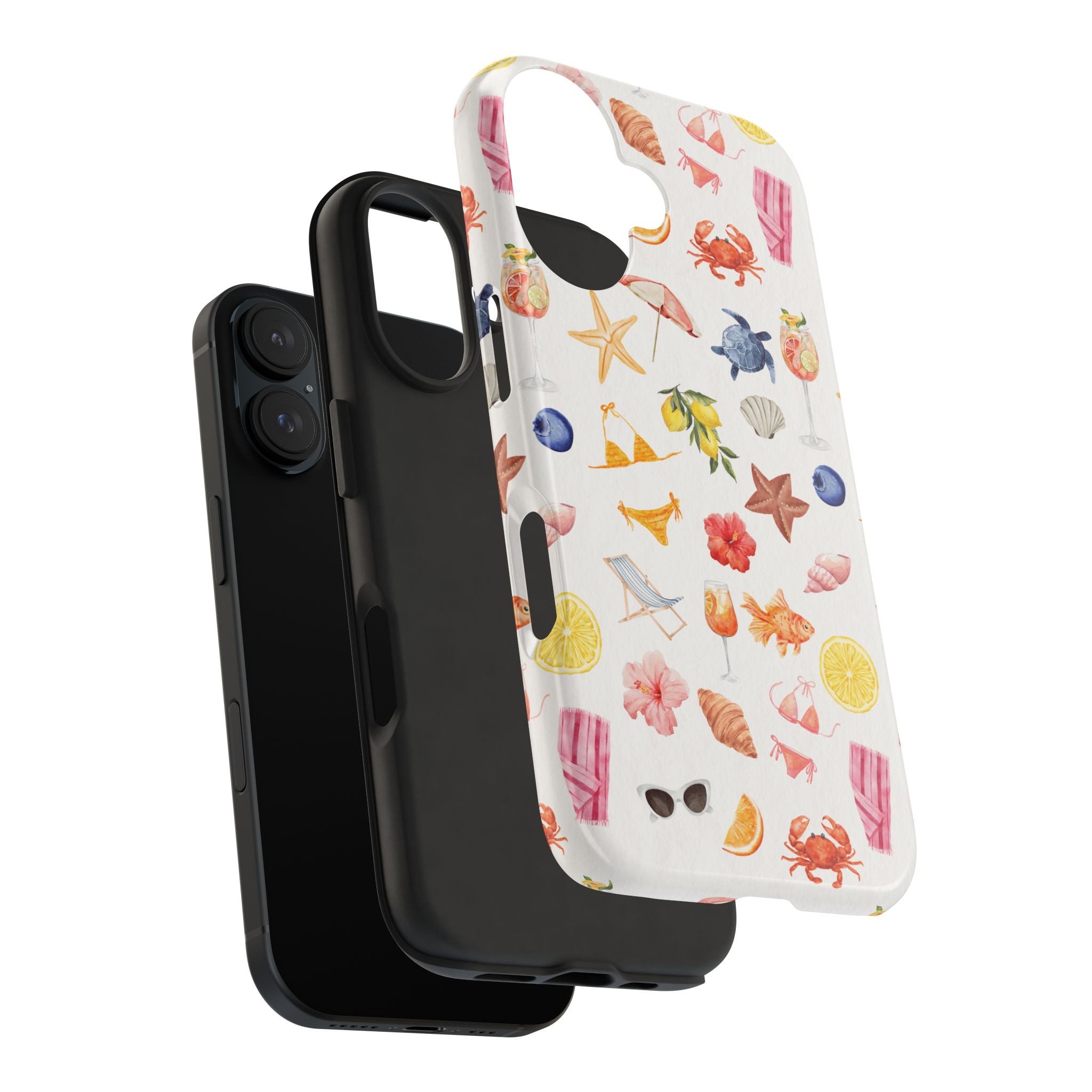 Customizable: Tropical Summer Phone Case, Vivid Coastal Design, Perfect Gift for Beach Lovers, Vacation Memories, Durable Tough Cases