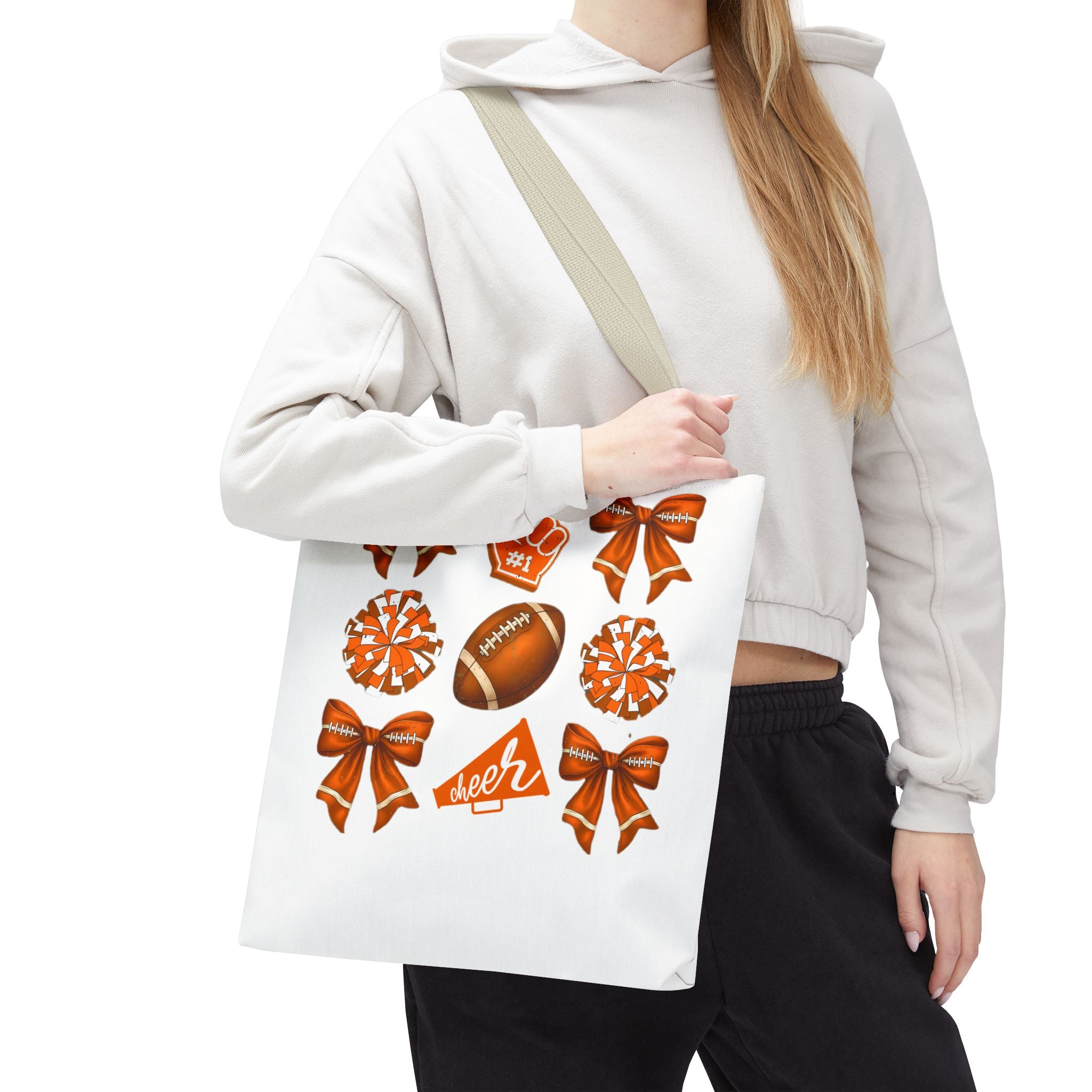 Orange Themed Game Day Tote Bag - College Commitment & Graduation Gift - School Pride Design