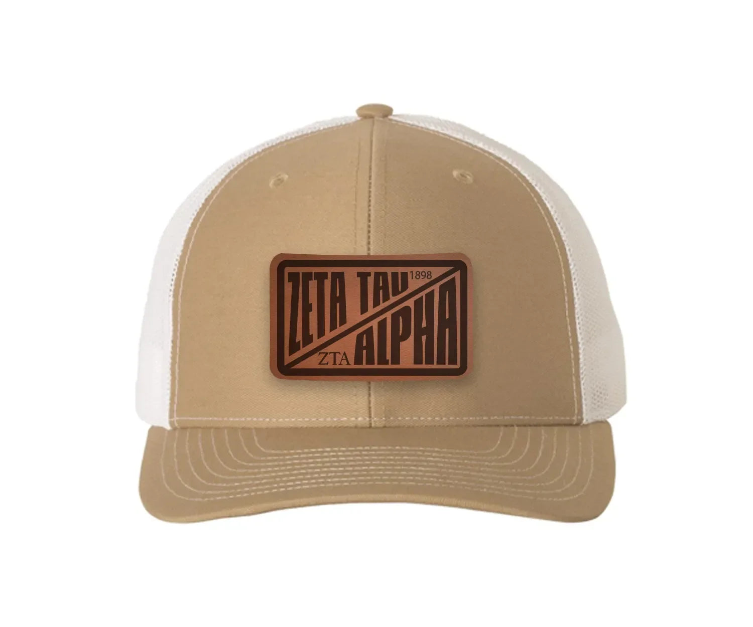 Zeta Tau Alpha Richardson 112 Leatherette Patch Trucker Hat - Divide