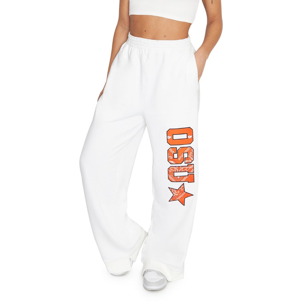 Oklahoma State White Bandana Flare Sweatpants