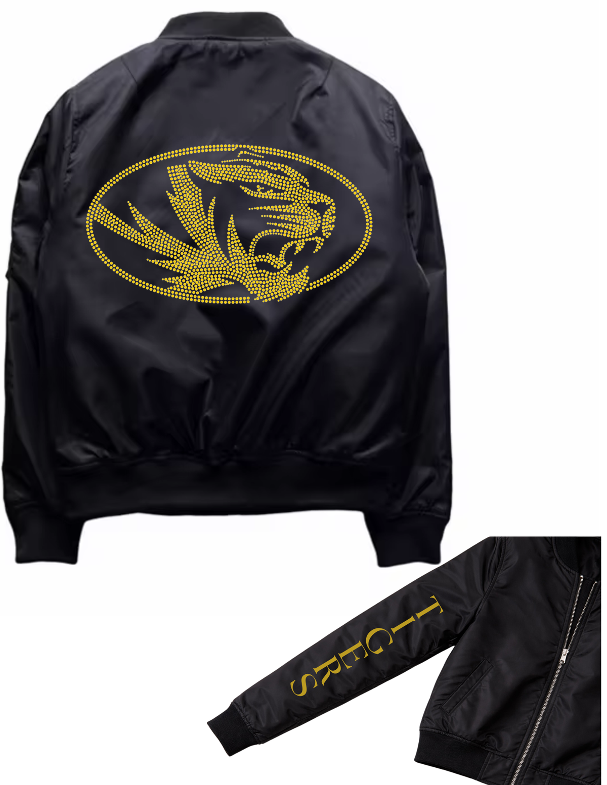 University of Missouri Tigers Logo Black Bomber Jacket